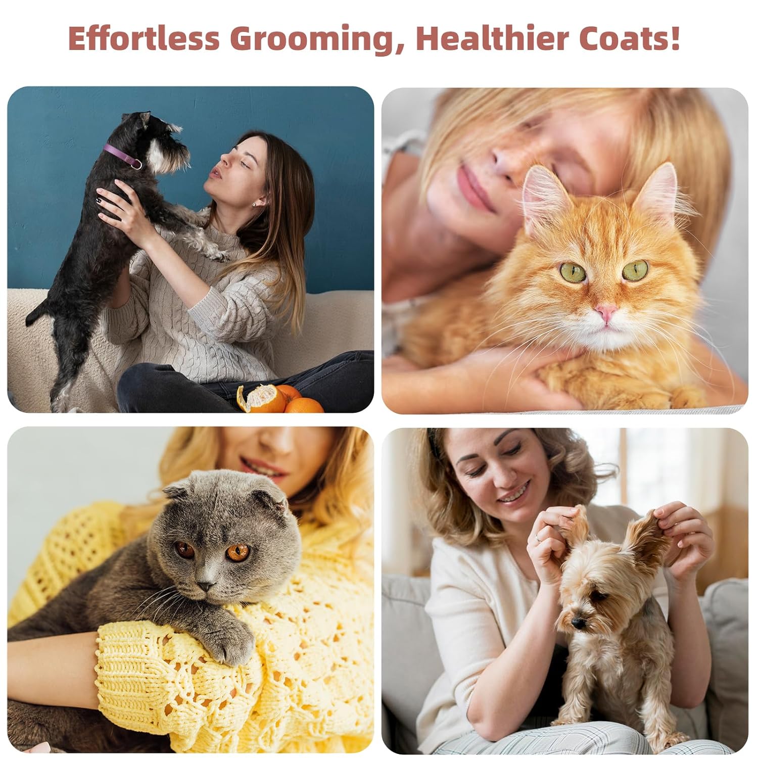 3PCS Cat & Dog Brush Set: Slicker & Deshedding Brush, Dematting Comb, and Bath Brush – Premium Grooming Tools for Shedding & Tangle-Free Fur (blue) - Image 7