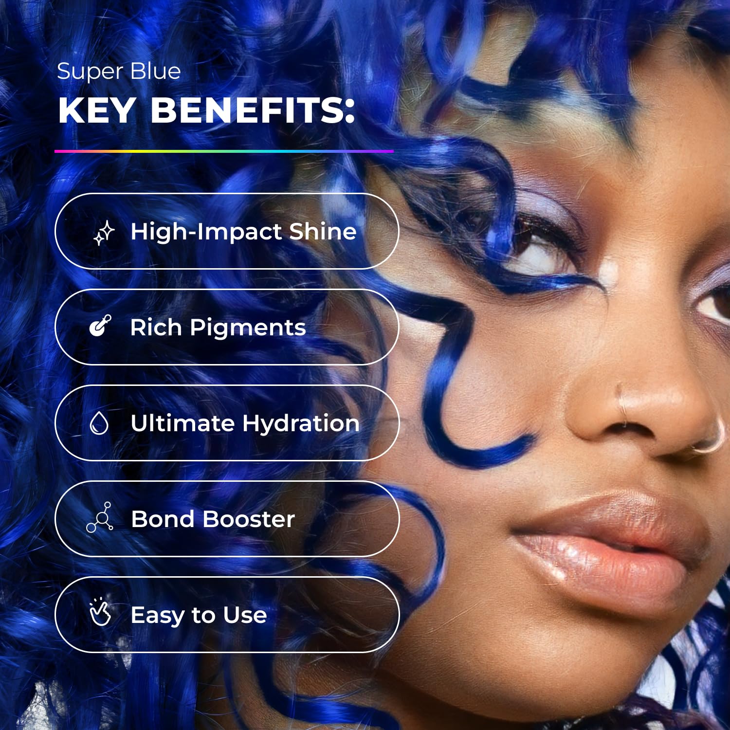 XMONDO Color Super Blue Depositing Mask & Semi-Permanent Blue Hair Dye | Infused with Bond Booster Technology & Hyaluronic Acid for Nourishment, Revitalization & Repair, Vegan Formula, 8 Fl Oz 1-Pack - Image 7