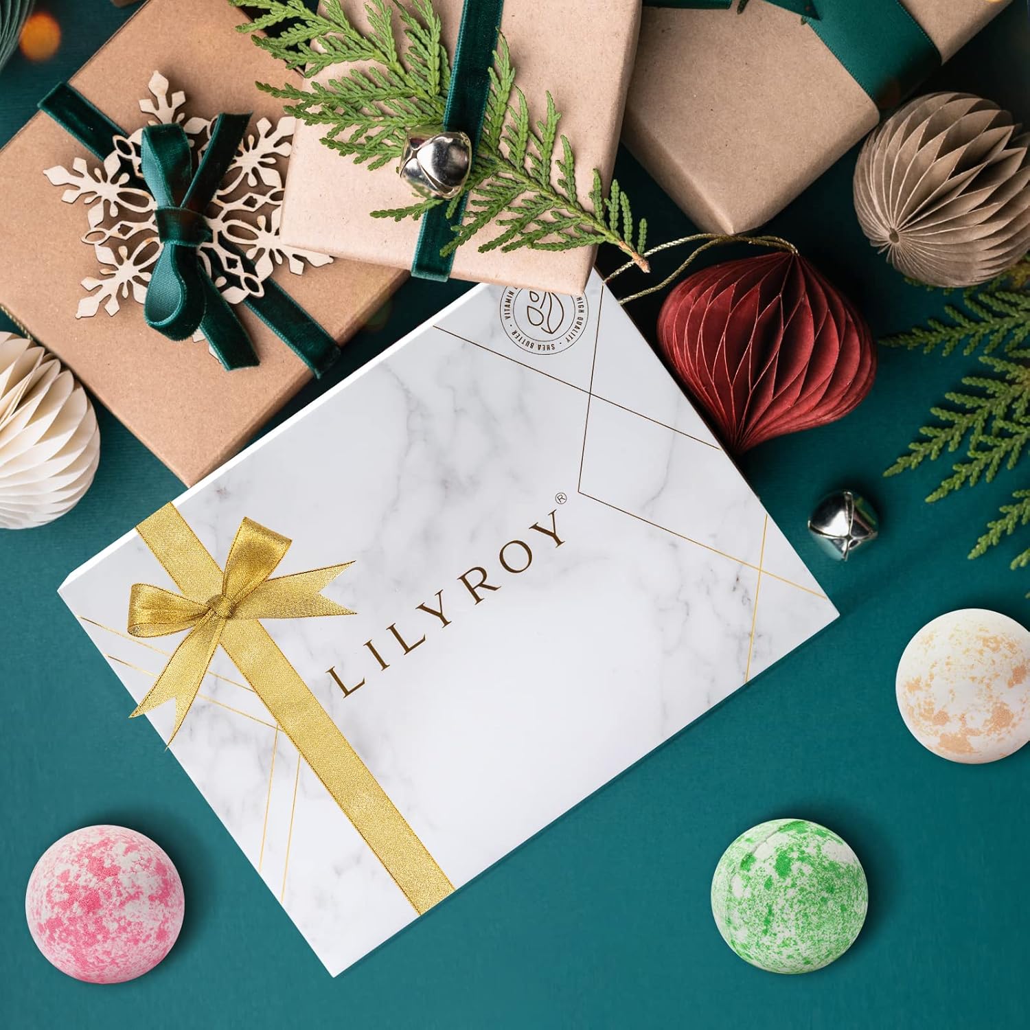 Luxury 14-Piece Floral Bath Salt & Bomb Gift Set for Mother's Day Gifts, Bath & Body Gift Set for Women, Self Care Kit with Bath Salt, Bath Bombs, Elegant Box | Christmas, Birthday Gifts for Her & Him - Image 2