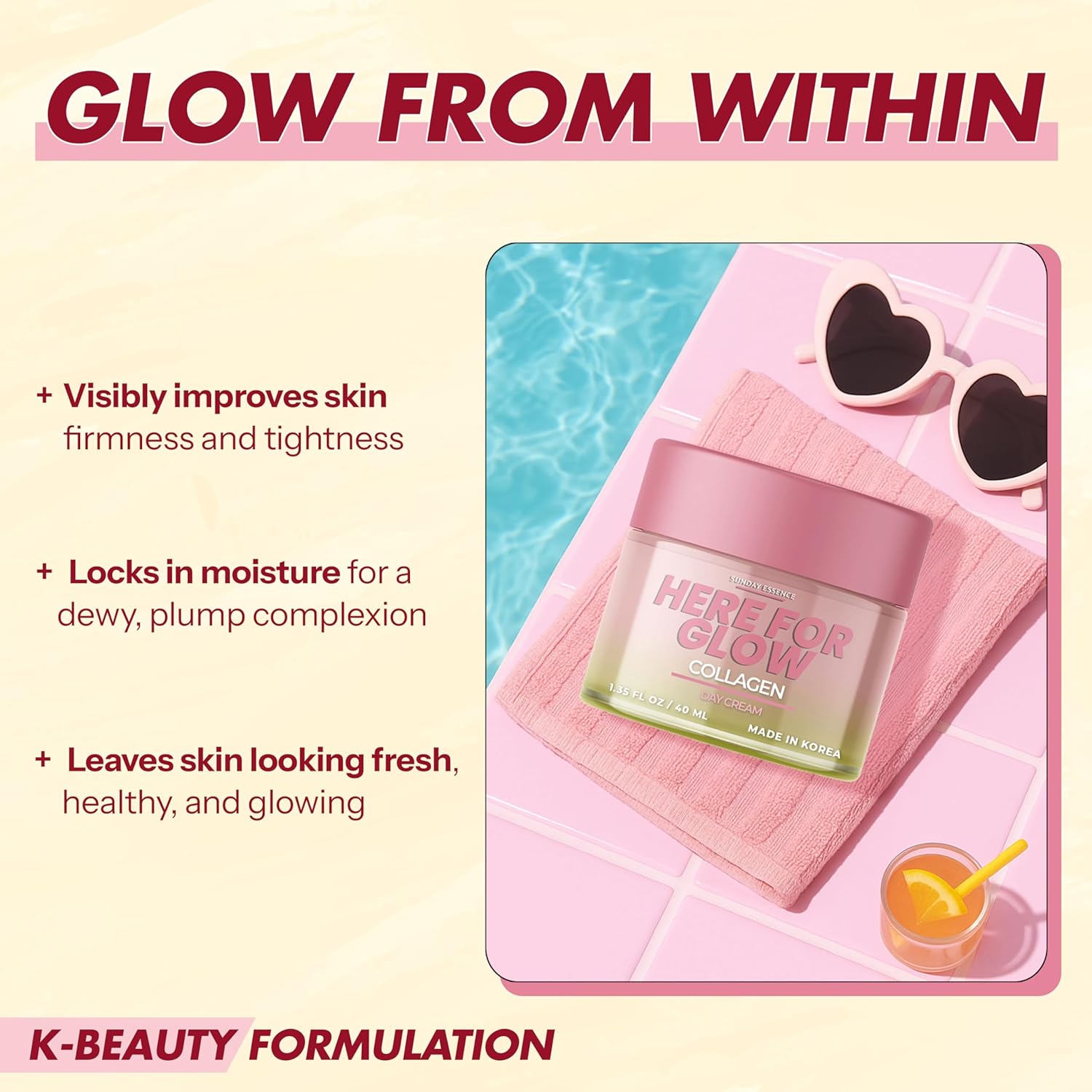 Vegan Hydrating Anti-Aging Collagen Night Cream 1 Pack 95% Natural - Image 5
