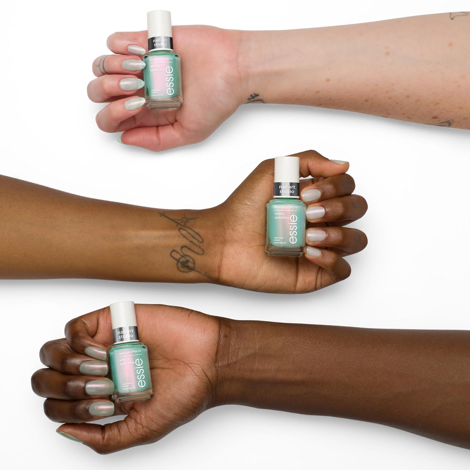 essie Nail Art Studio Special Effects Chrome Polish, Vegan, Aqua Nail Polish, Mystic Marine, 0.46 Fl Oz - Image 4