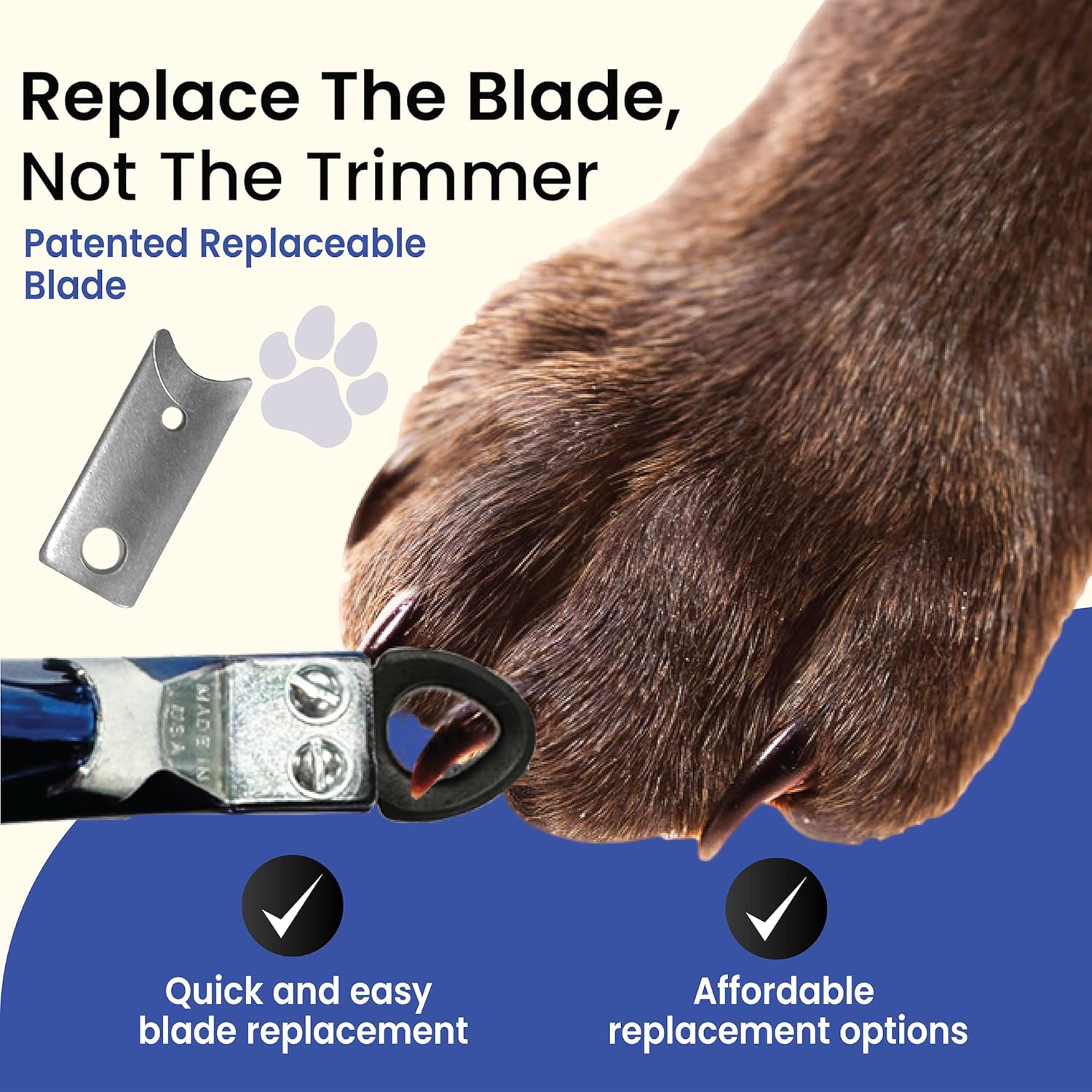 Resco Original Deluxe Dog, Cat, and Pet Nail/Claw Clippers. Best USA-Made Trimmer, More Colors & Sizes, PF0725 - Image 3
