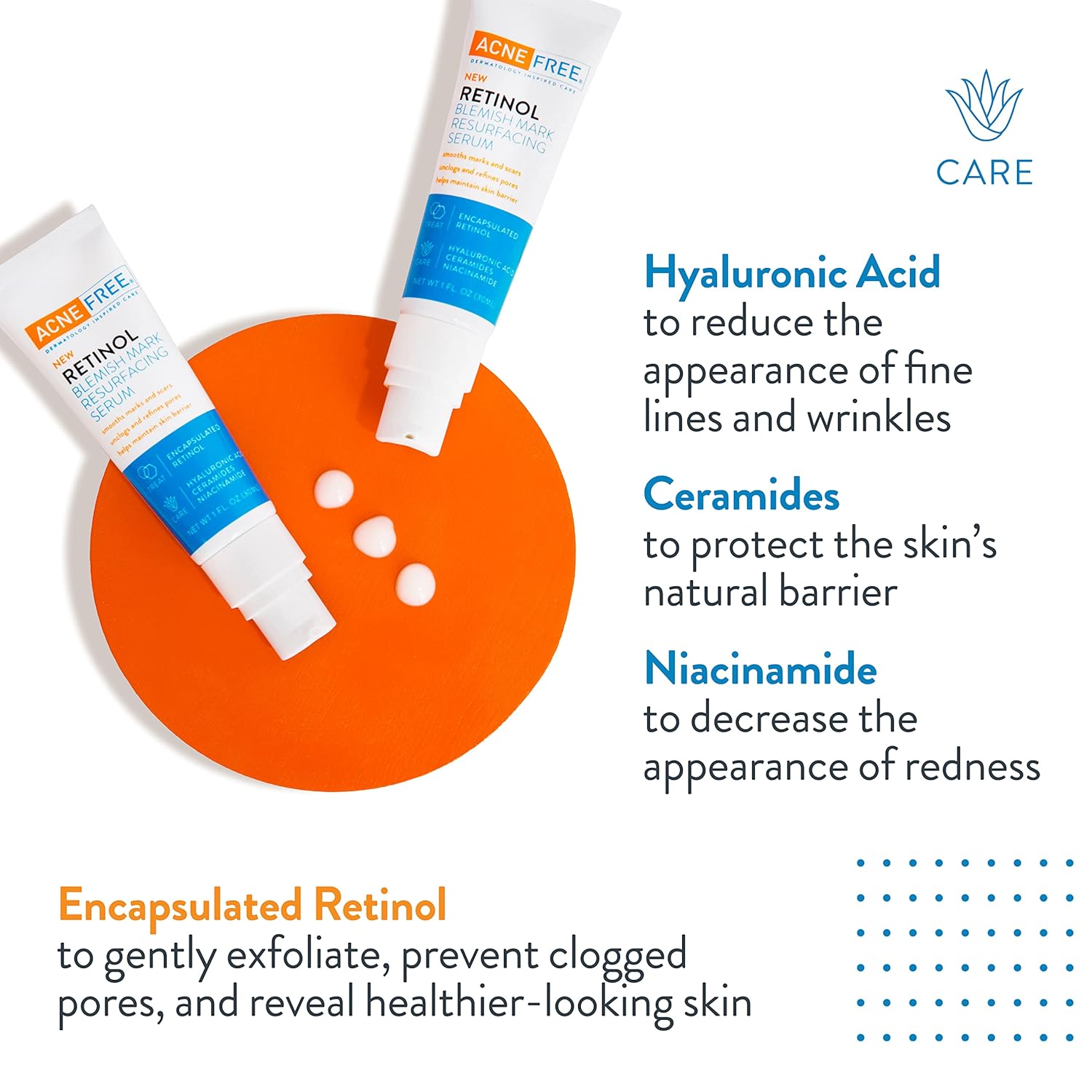 AcneFree Retinol Blemish Mark Resurfacing Serum with Hyaluronic Acid, and Niacinamide | Helps to Reduce the Appearance of Acne Marks | Redness Control | 1 Ounce - Image 3