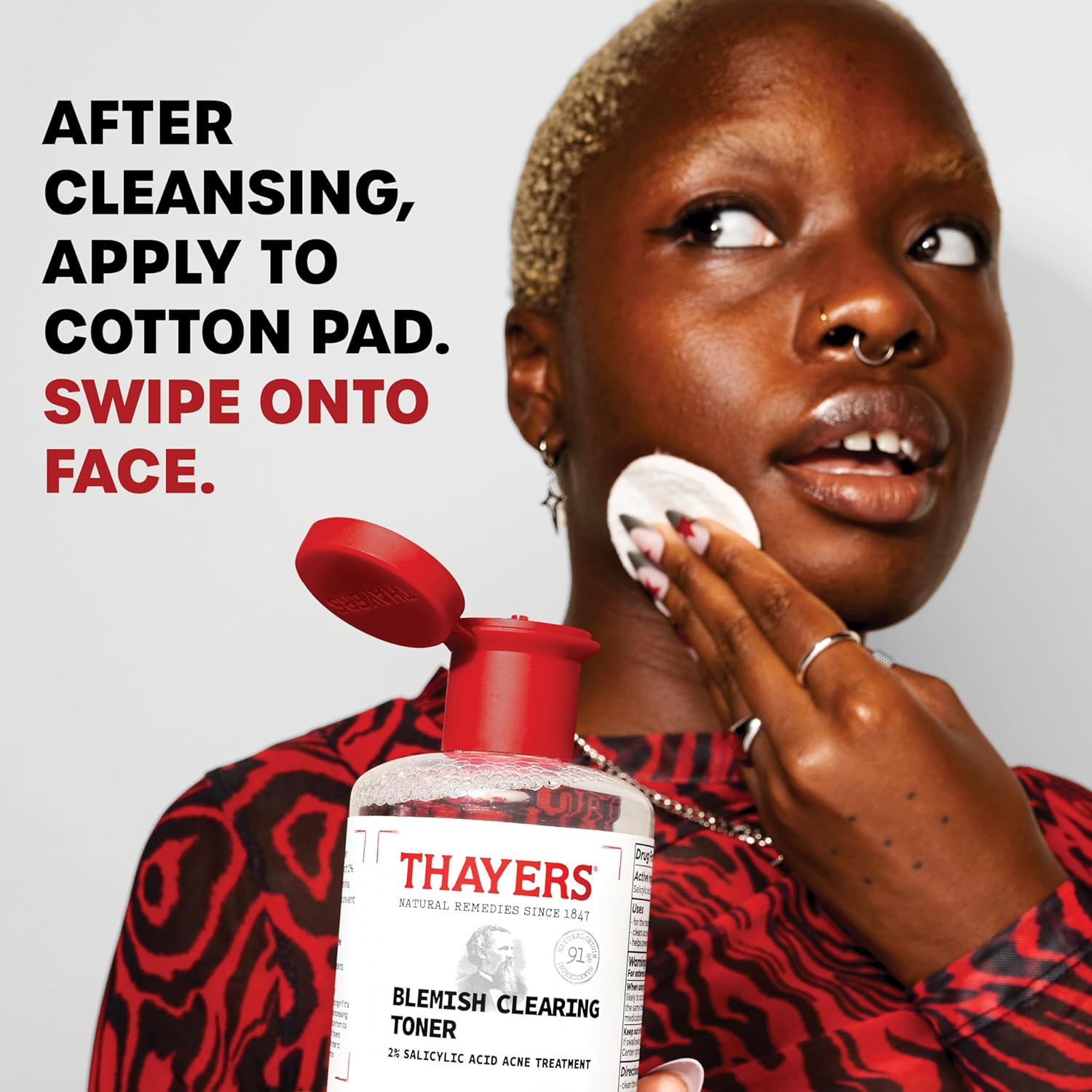 Thayers Blemish Clearing Salicylic Acid Toner, Acne Treatment Face Toner with 2% Salicylic Acid, Soothing and Non-Stripping Skin Care, 12 Fl Oz - Image 4