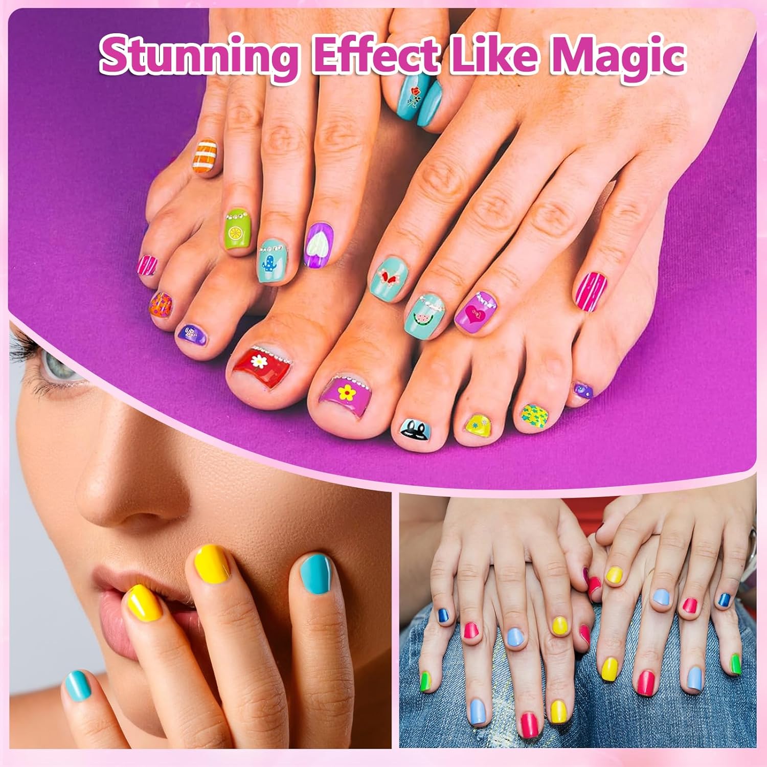 Kids Nail Polish Set for Girls, Nail Art Kit for Ages 7-12 - Girl Gifts - Nail Polish Non Toxic Girl Stuff for Spa Makeup Manicures - Birthday Gift Toys for Girls 7 8 9 10-12 Years Old - Image 6