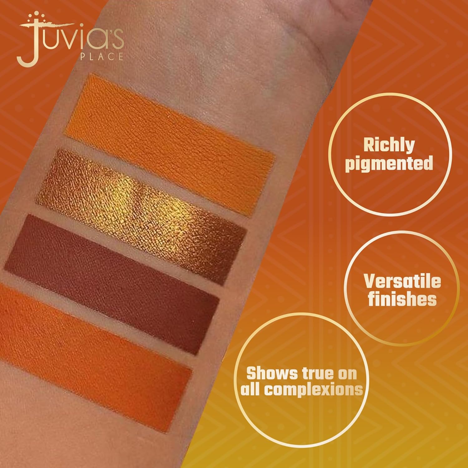 Juvia's Place Rebel Quad Honey Eyeshadow Palette - Shades of 4, Professional Eye Makeup, Pigmented Makeup Palette for Eye Color & Shine, Pressed Eyeshadow Cosmetics - Image 5