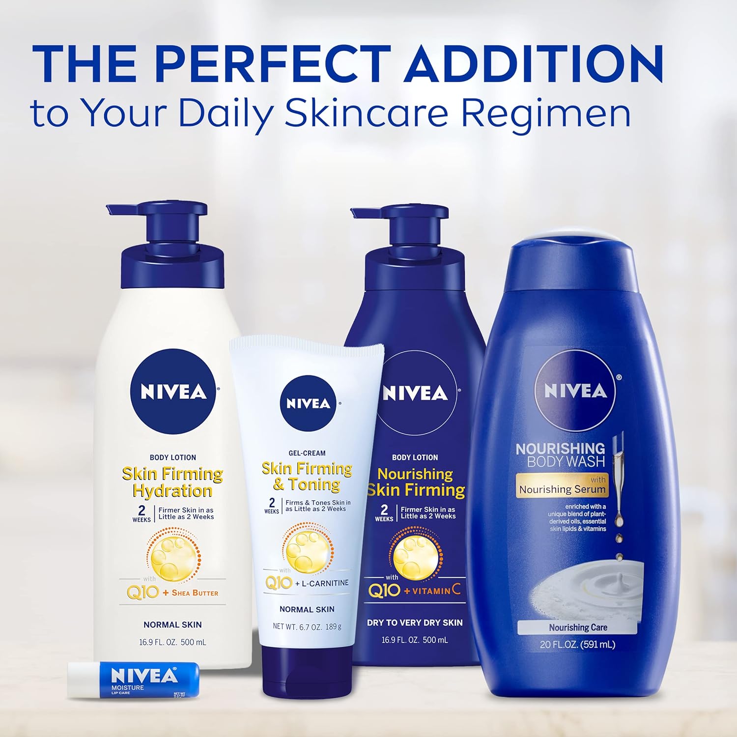 NIVEA Skin Firming & Toning Body Gel Cream with Q10, Hyaluronic Acid and Vitamin C, Clinically Tested Skin Firming & Toning Cream, 72-Hour Moisture, 6.7 Oz Tube - Image 7
