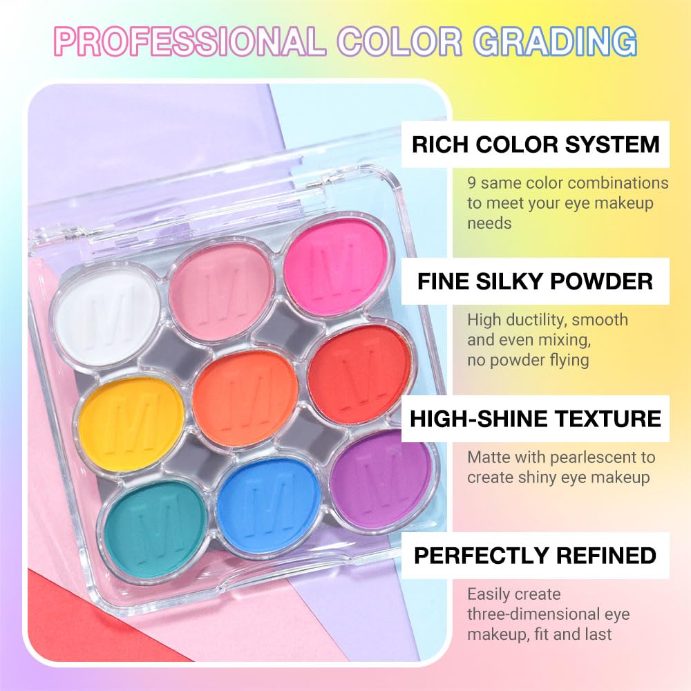 9-Color Waterproof Eyeshadow Palette with Matte Shimmer Shades for Makeup - Image 4