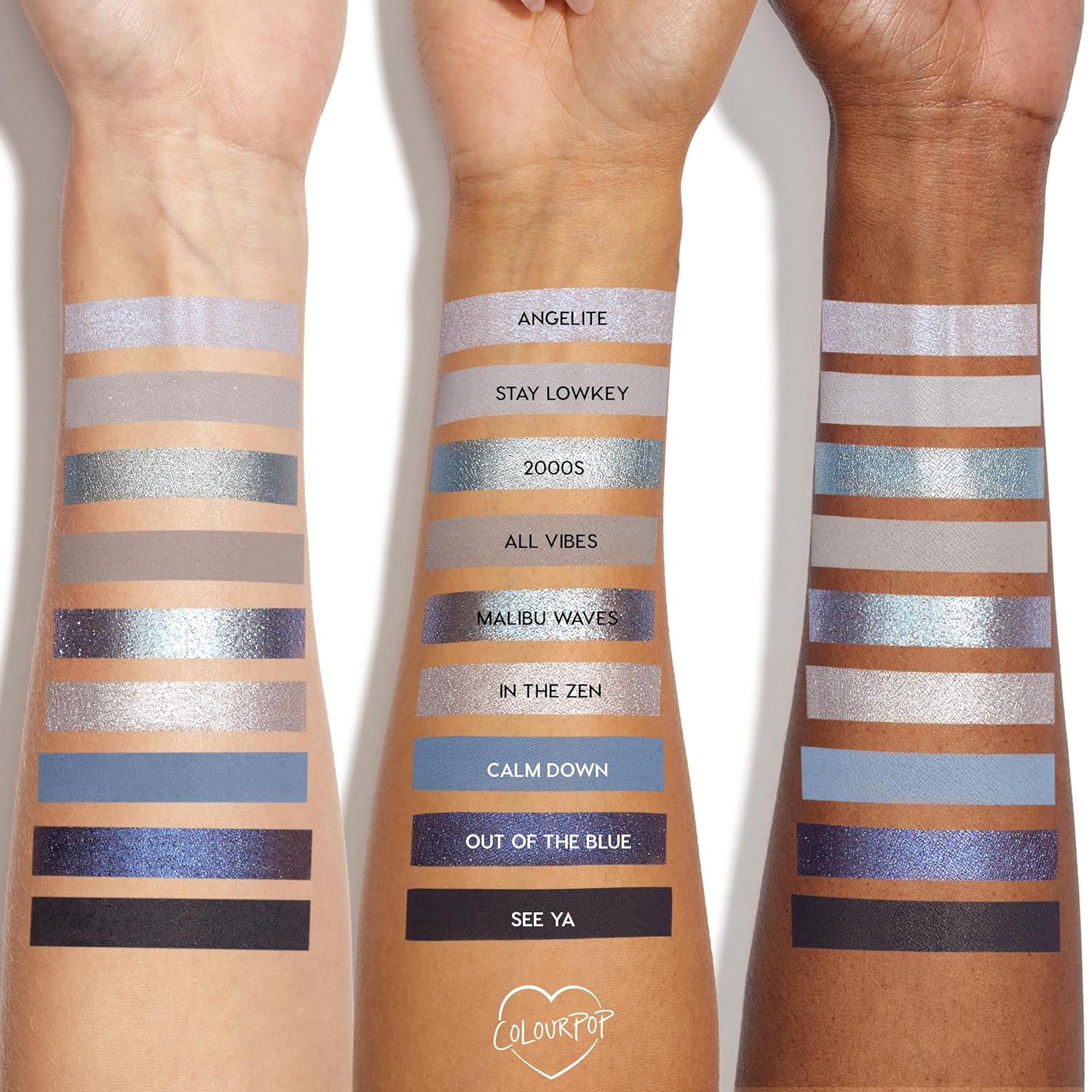 Colourpop So Elemental Eyeshadow Palette - Blue & Silver Shadow Palette with Metallic and Matte Finishes - High-Pigment Eye Makeup with a Long-Wearing Formula (0.3 oz) - Image 3