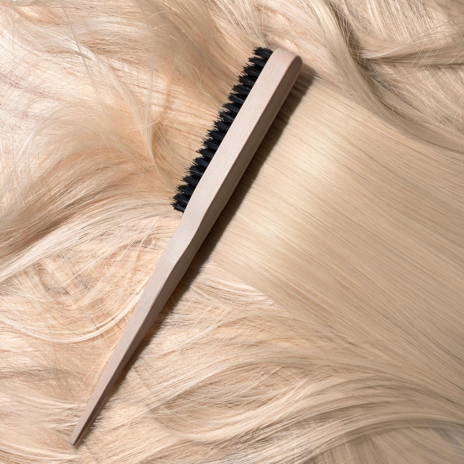 EcoTools Slick Back Hairbrush, Small Brush For The Perfect Ponytail Or Bun, Tease, Smooth, & Style Hair, Tame Frizz & Flyaways, Renewable Bamboo Handle & Vegan Boar Bristles, Cruelty-Free, 1 Count - Image 7