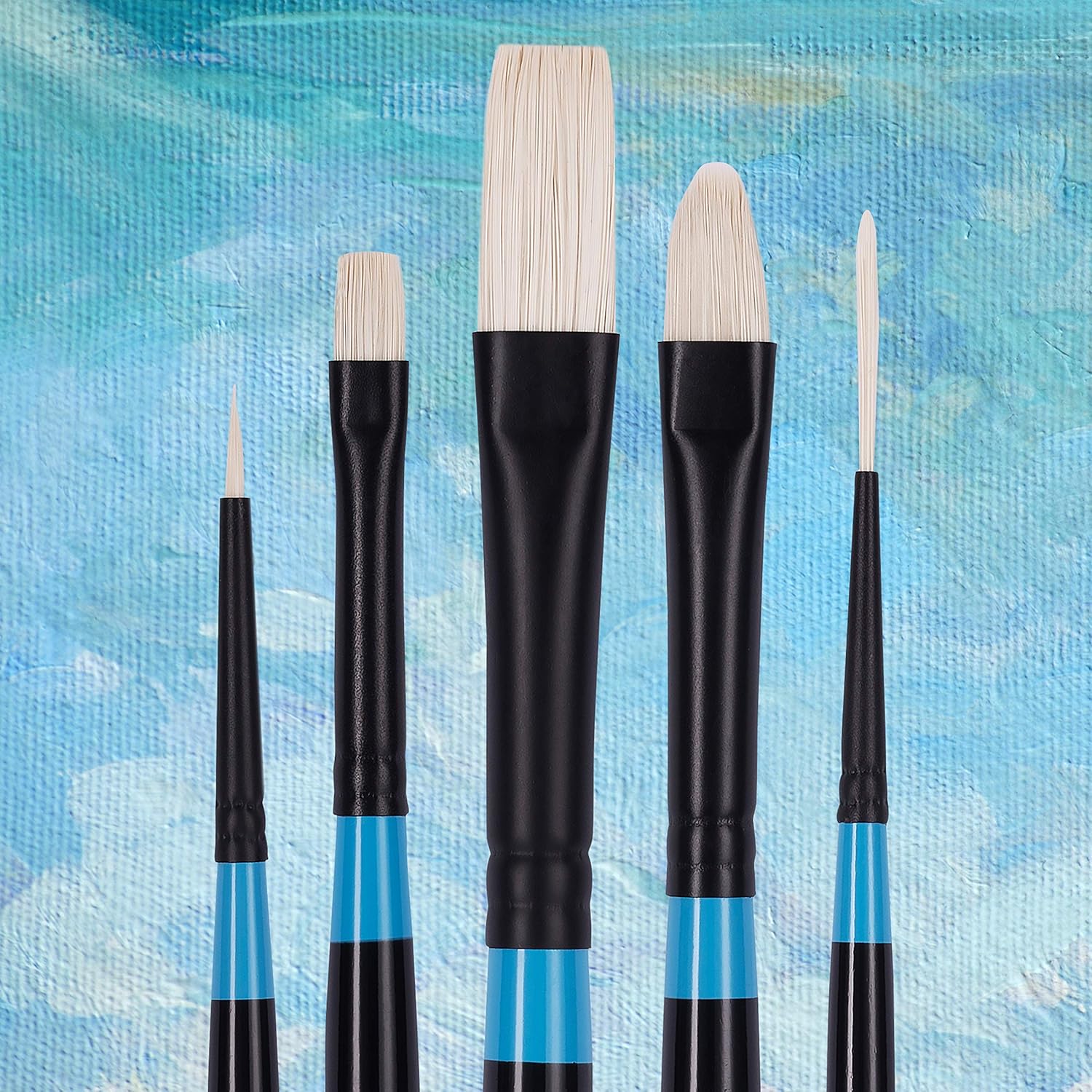 Princeton Aspen 6500 Series 5pc Professional Paint Brushes for Acrylic Painting - Synthetic Oil, Gouache, and Acrylic Paint Brushes Set - Filbert Striper Flat & Round Set of Art Brush - Image 4