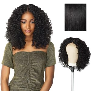 Sensationnel Butta Lace Wigs - Unit 5 Extra Wide 5 Inch Deep Parting Synthetic Preplucked Hairline Glueless Lacefront (1 JETBLACK)