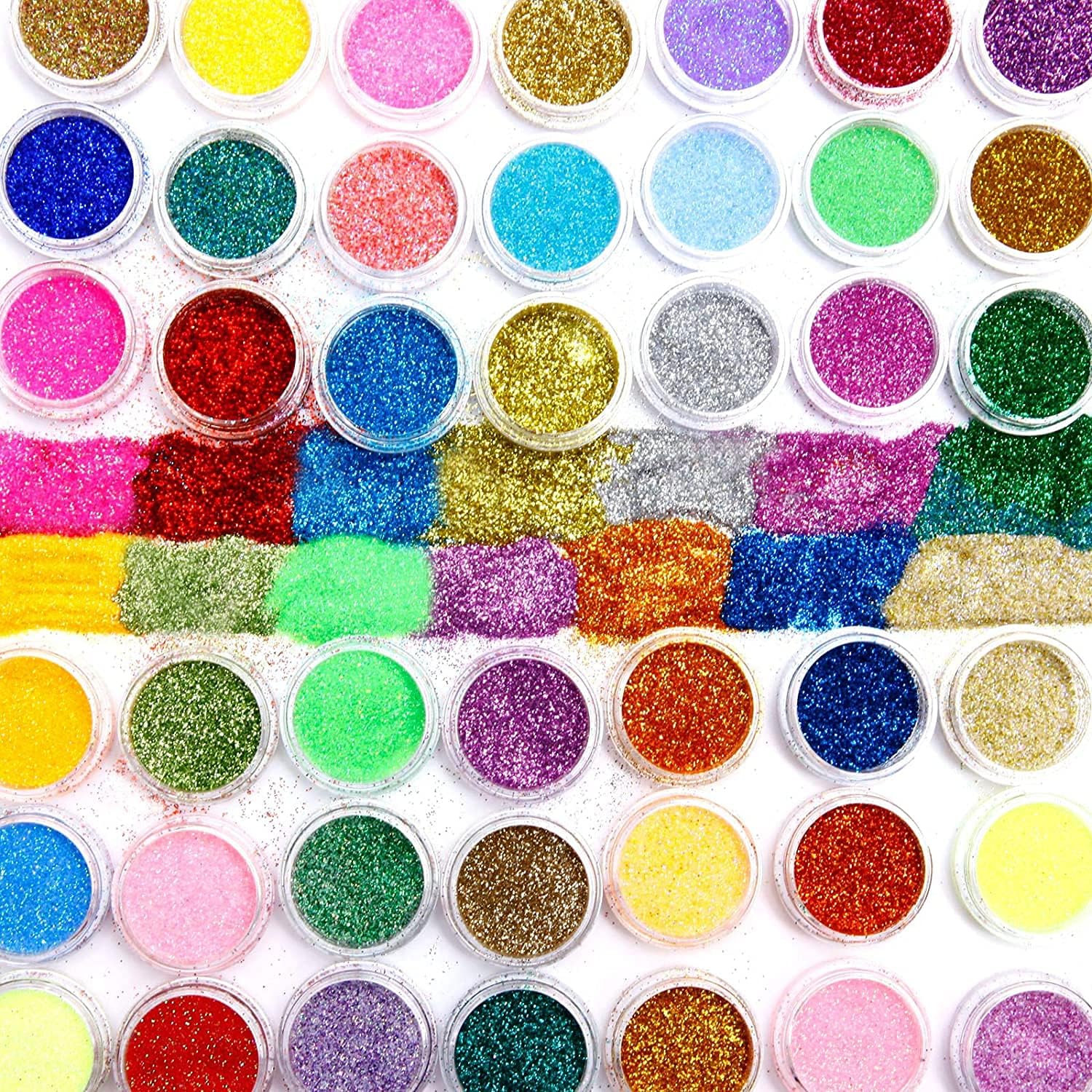 45 Colors Eyeshadow Makeup Nail Art Pigment Glitter Dust Powder Set - Image 6