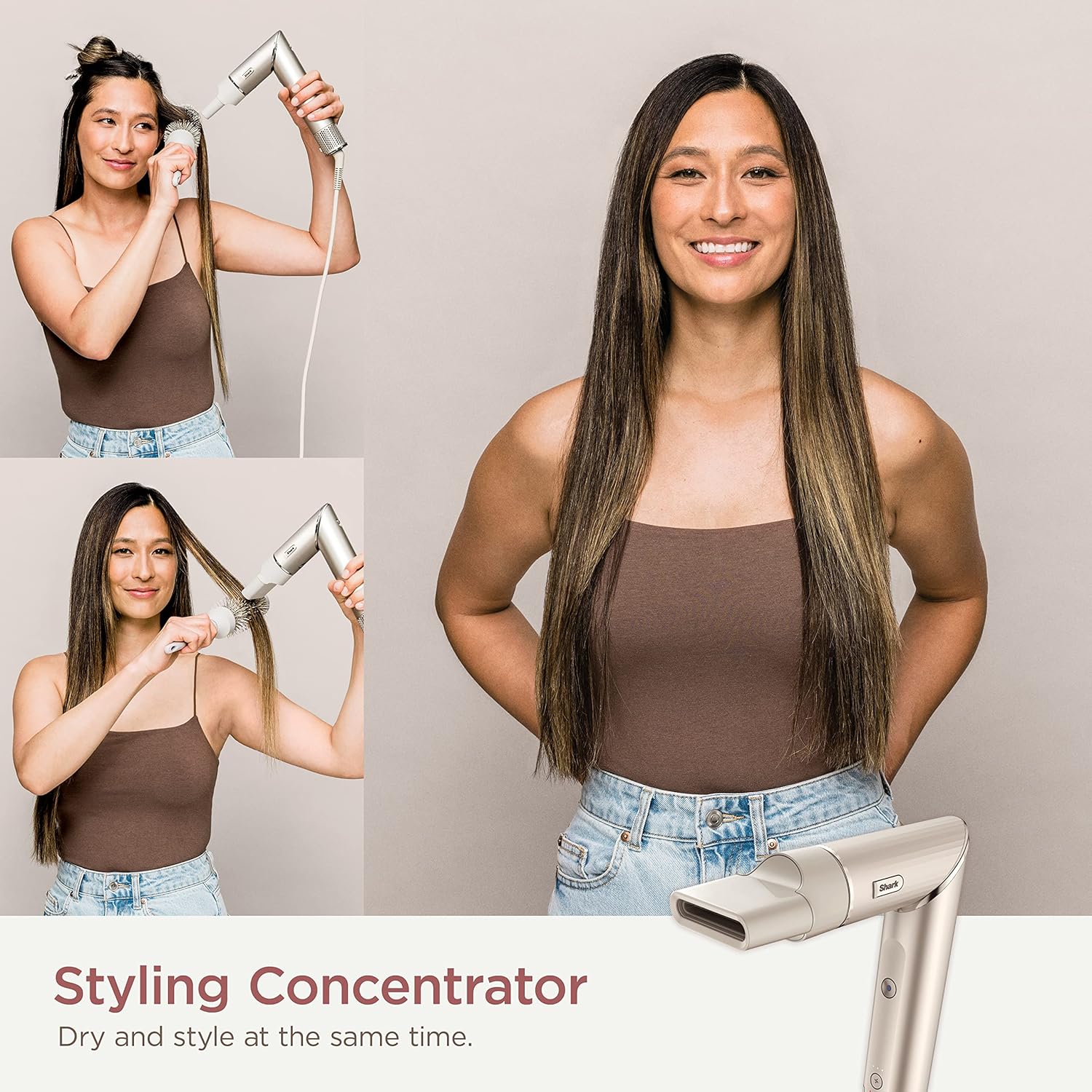 Shark HD430REF (Refurbished) FlexStyle Air Styling & Drying System, Powerful Hair Dryer Brush & Multi-Styler with Auto-Wrap Curlers, Paddle Brush, Oval Brush, Concentrator Attachment, Stone (Renewed) - Image 7