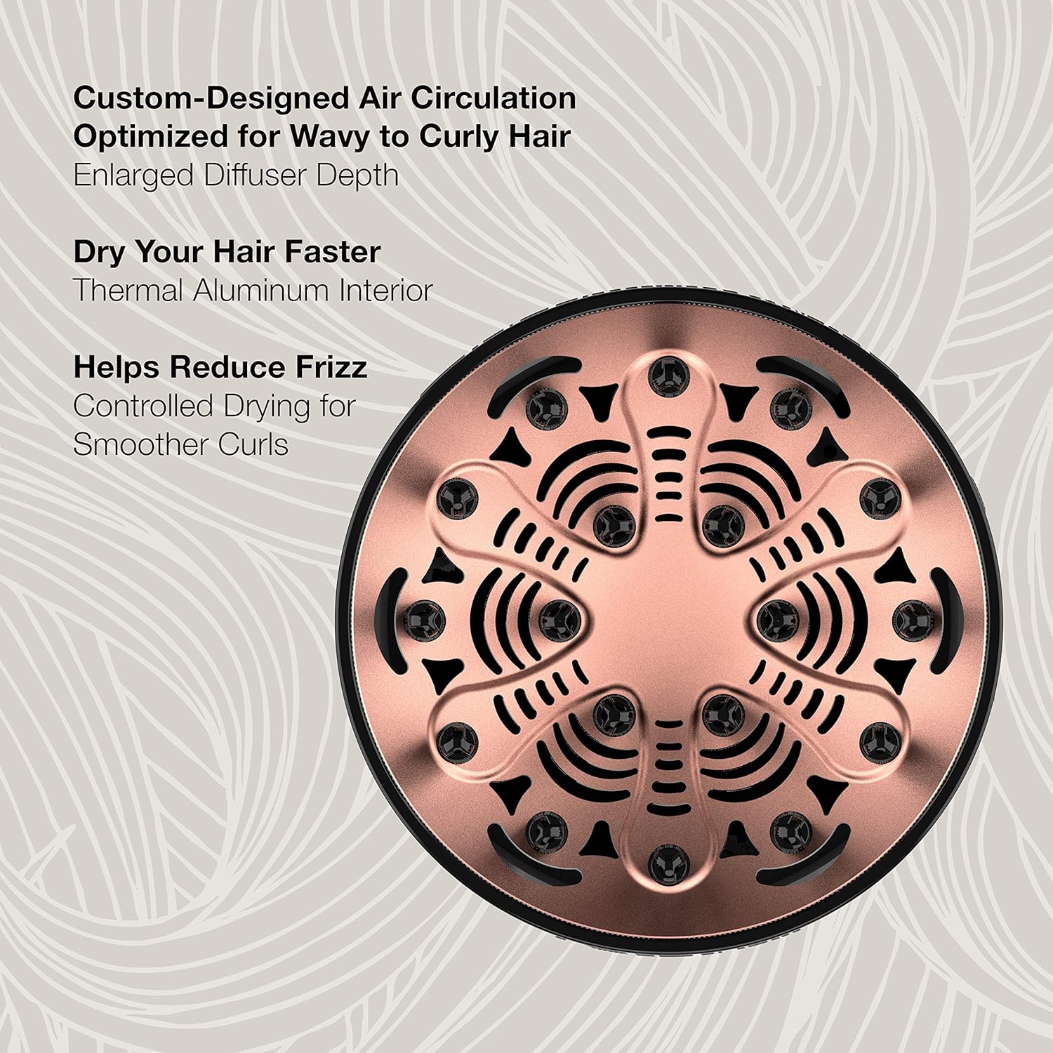 Conair The Curl Collective Curly Hair Diffuser, Works Exclusively with The Curl Collective Hair Dryer (sold separately) - Image 4