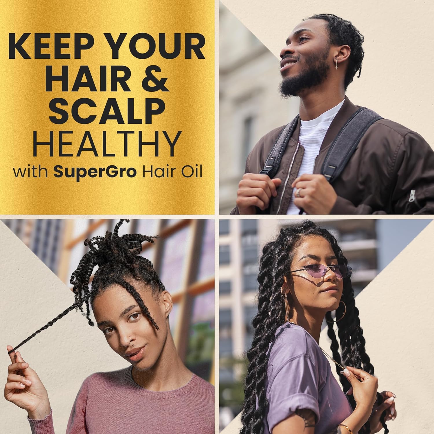 SuperGro Hair & Scalp Oil for Moisturizing, Strengthening, Nourishing, Shinning - Black Castor Light Serum Blend for Dry Scalp and Growth - For Women & Men - Grow, Care Oil 4 oz - Image 6