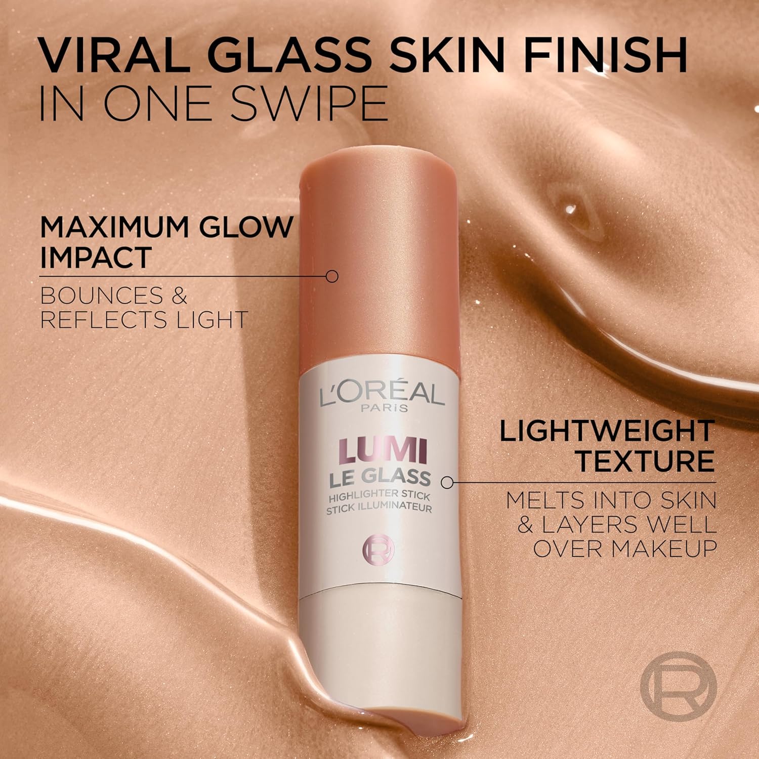 L'Oreal Paris True Match Lumi Le Glass Highlighter Stick, Reflective, Translucent, Glassy Highlighter for Face and Body, 620 Pink Ballet, 0.25 Oz - Image 6