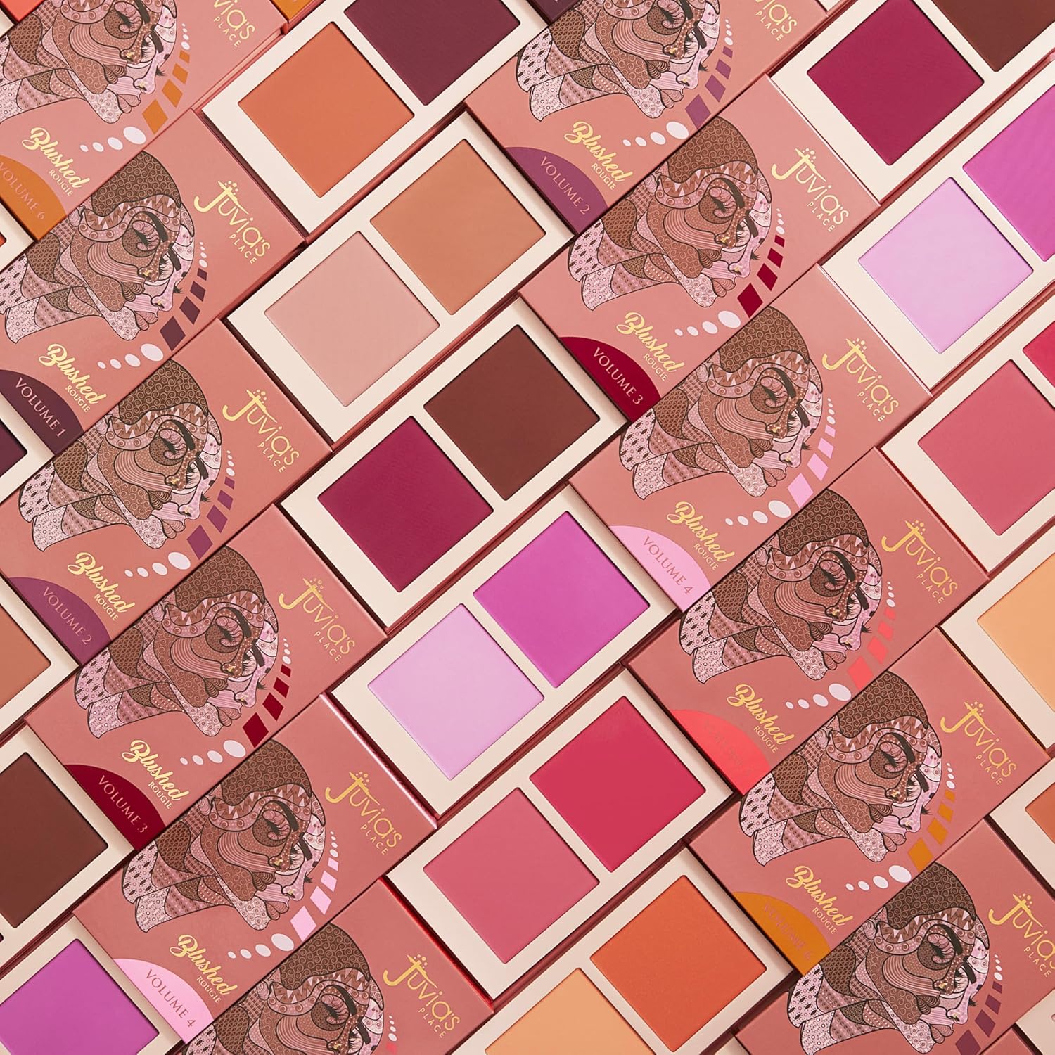 Juvia's Place Blushed Duo Blush - Two Tone Pigmented Buildable Pressed Mineral Powder - Rosy Natural Cheeks Matte Fresh Finish for All Skin Color -Volume1 - Image 4