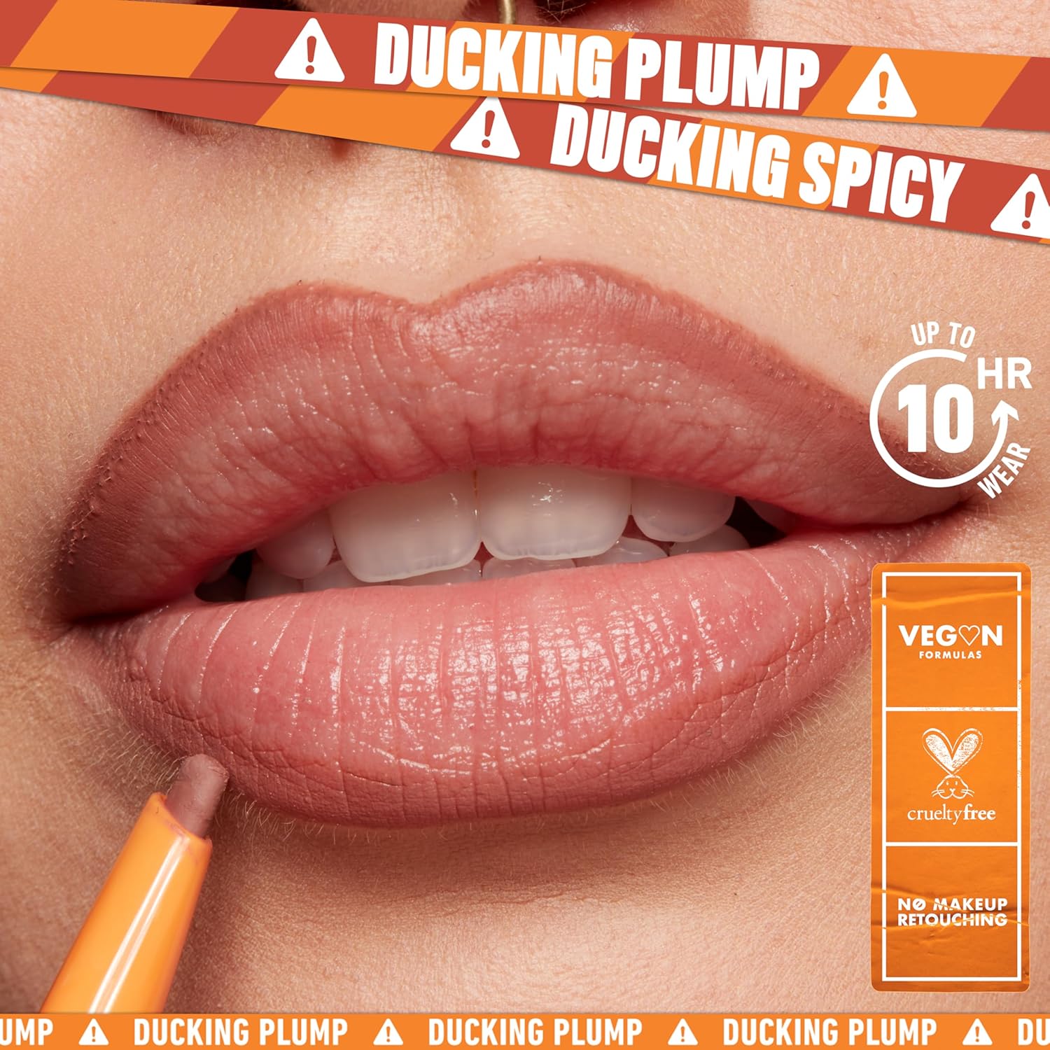 NYX PROFESSIONAL MAKEUP Duck Plump Plumping Lip Liner, Matte Pencil With Up To 10HR Wear, Subtle Touch (Deep Nude Lip Liner) - Image 5