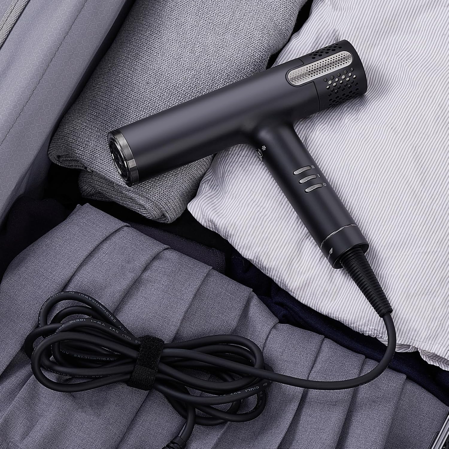 Lanvier Hair Dryer with Diffuser, Professional Ionic Blow Dryer with High Speed Brushless Motor, Compact Design for Fast Drying, Intelligent Heat, Airflow Control with LCD Display for All Hair Types - Image 8