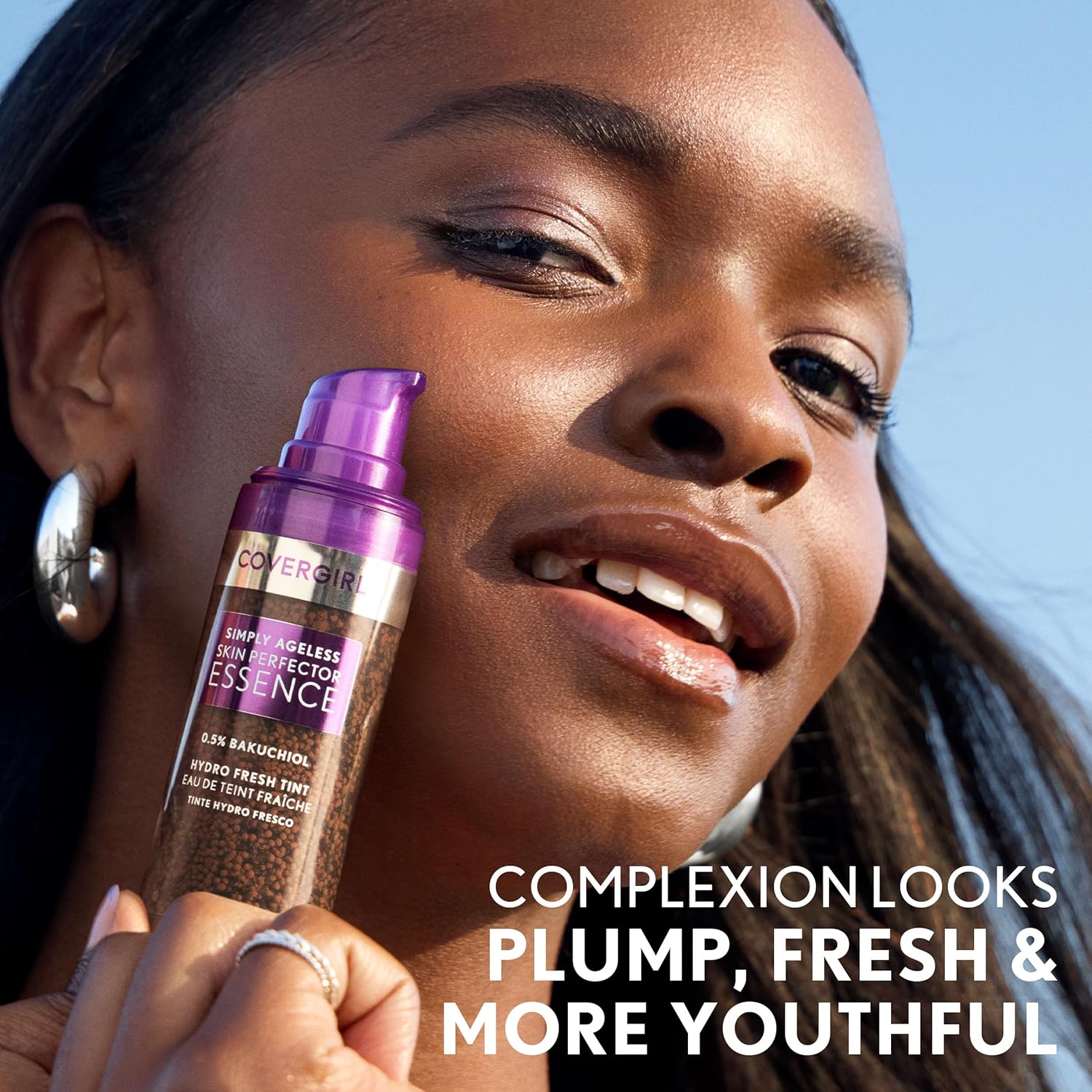 Covergirl Simply Ageless Skin Perfector Essence Foundation, 50 Medium-Tan, Tinted Skincare Makeup Hybrid, Sheer Tint, Radiant Finish, Glowy Finish, Vegan Formula, 1.0oz - Image 7