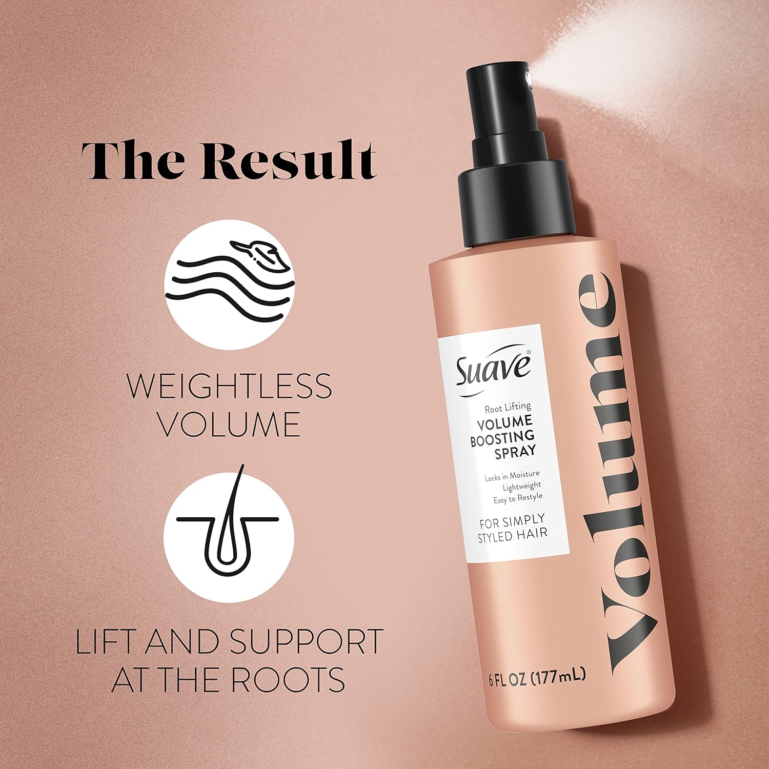Suave Simply Styled Lightweight Root Lifting Hairspray 6 oz Volume Boost - Image 5