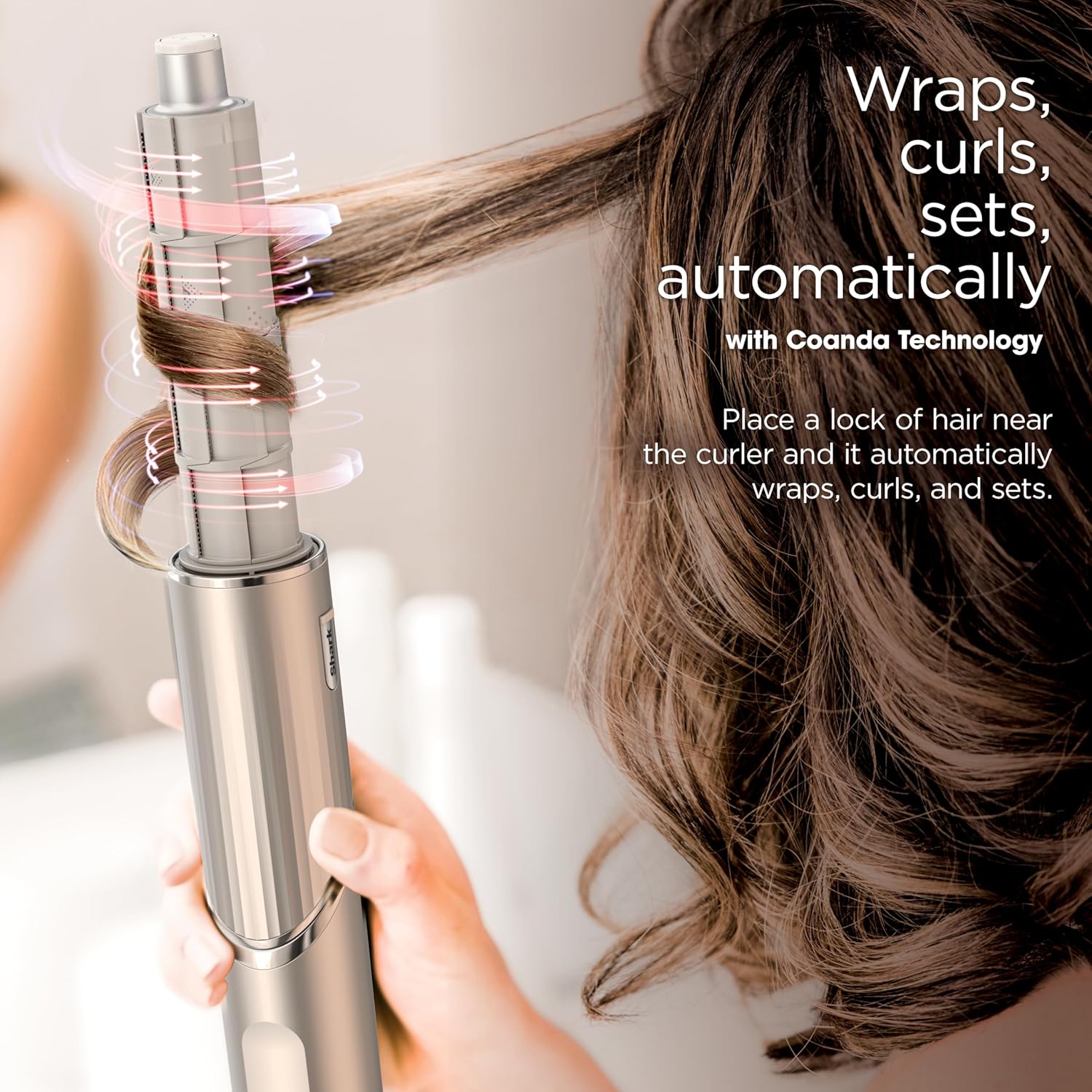 Shark HD430REF (Refurbished) FlexStyle Air Styling & Drying System, Powerful Hair Dryer Brush & Multi-Styler with Auto-Wrap Curlers, Paddle Brush, Oval Brush, Concentrator Attachment, Stone (Renewed) - Image 2