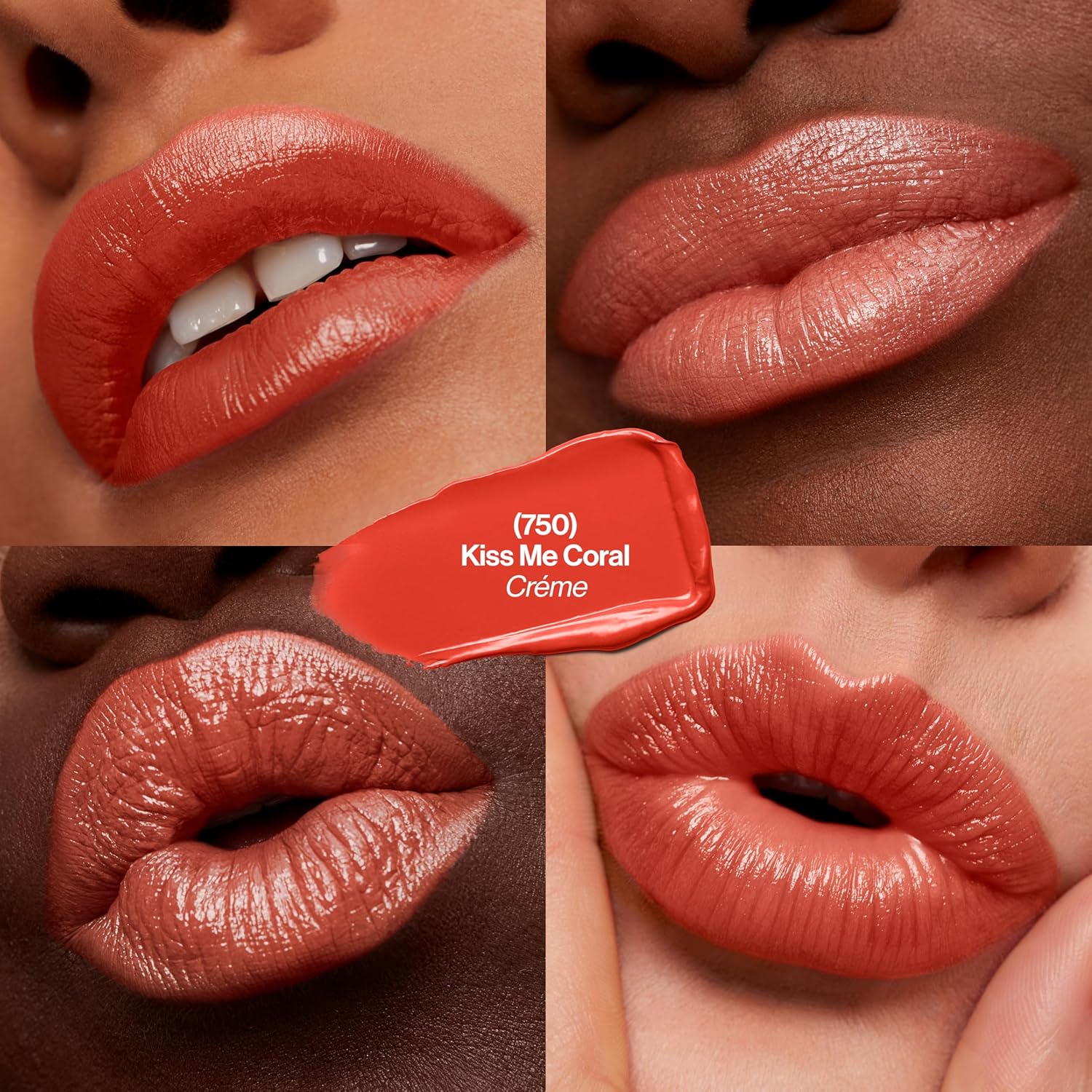 Revlon Super Lustrous Lipstick, Creamy Formula For Soft, Fuller-Looking Lips, Moisturized Feel, 750 Kiss Me Coral, 0.15 oz - Image 3