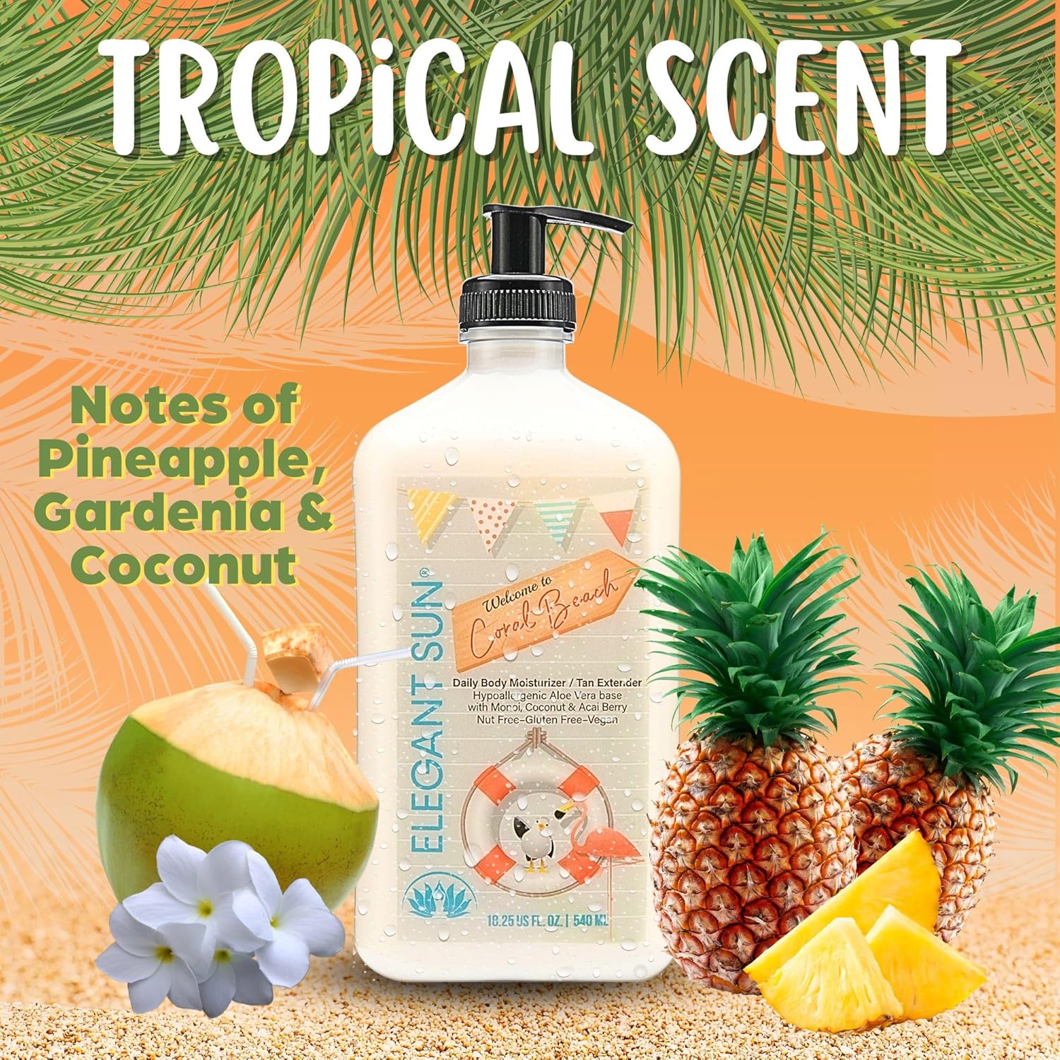 Coral Beach Daily Moisturizer, Tan Extender Lotion, for After Sun or Tanning Bed, Aloe Vera base, Hypoallergenic, Sensitive Skin, Great for Men and Women, Unisex Fresh Scent - Image 6