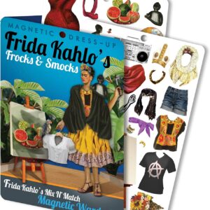 The Unemployed Philosophers Guild Frida Kahlo Frocks and Smocks Mix and Match Magnetic Wardrobe - Dress Up Doll Play Set for Your Fridge, (35+ Pieces)