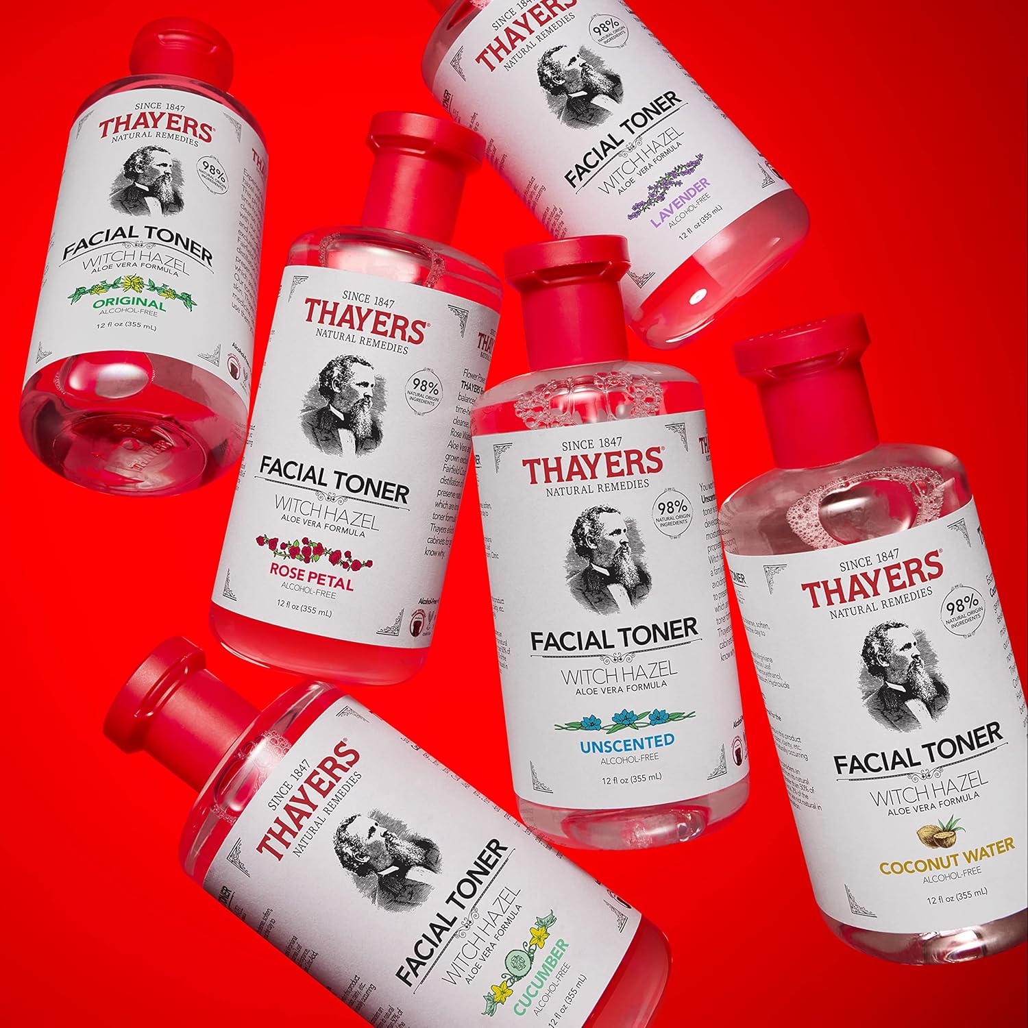 THAYERS Alcohol-Free, Hydrating, Unscented Witch Hazel Facial Toner with Aloe Vera Formula, Vegan, Dermatologist Tested and Recommended, 12 Oz (Packaging May Vary) - Image 8