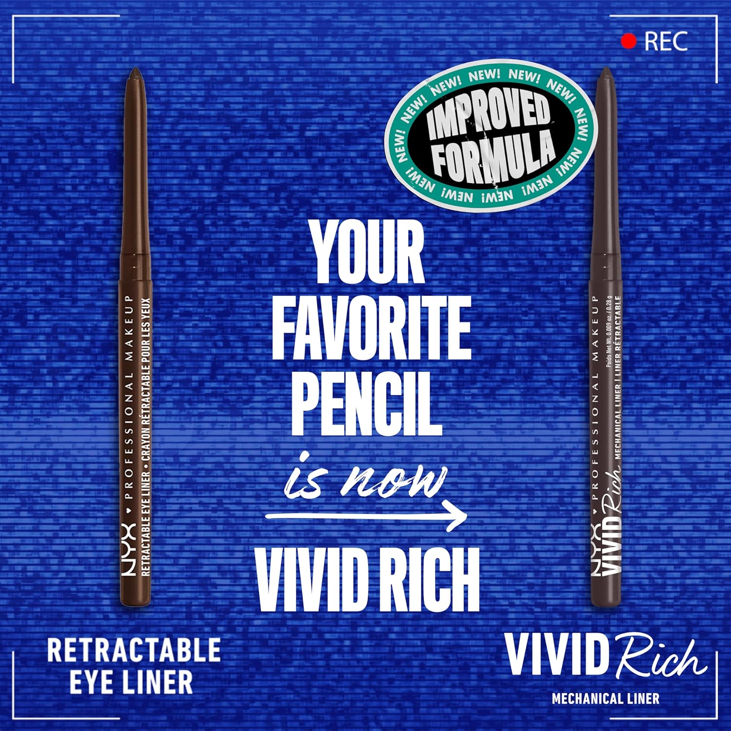 NYX PROFESSIONAL MAKEUP Vivid Rich Mechanical Eye Pencil, Vivid Rich Mechanical, Creamy Retractable Eyeliner - Smokin Topaz, Brown Eyeliner - Image 2