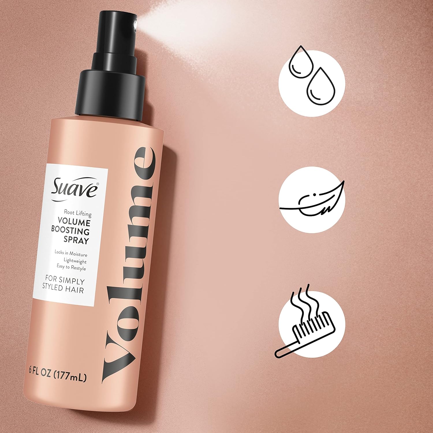 Suave Simply Styled Lightweight Root Lifting Hairspray 6 oz Volume Boost - Image 9