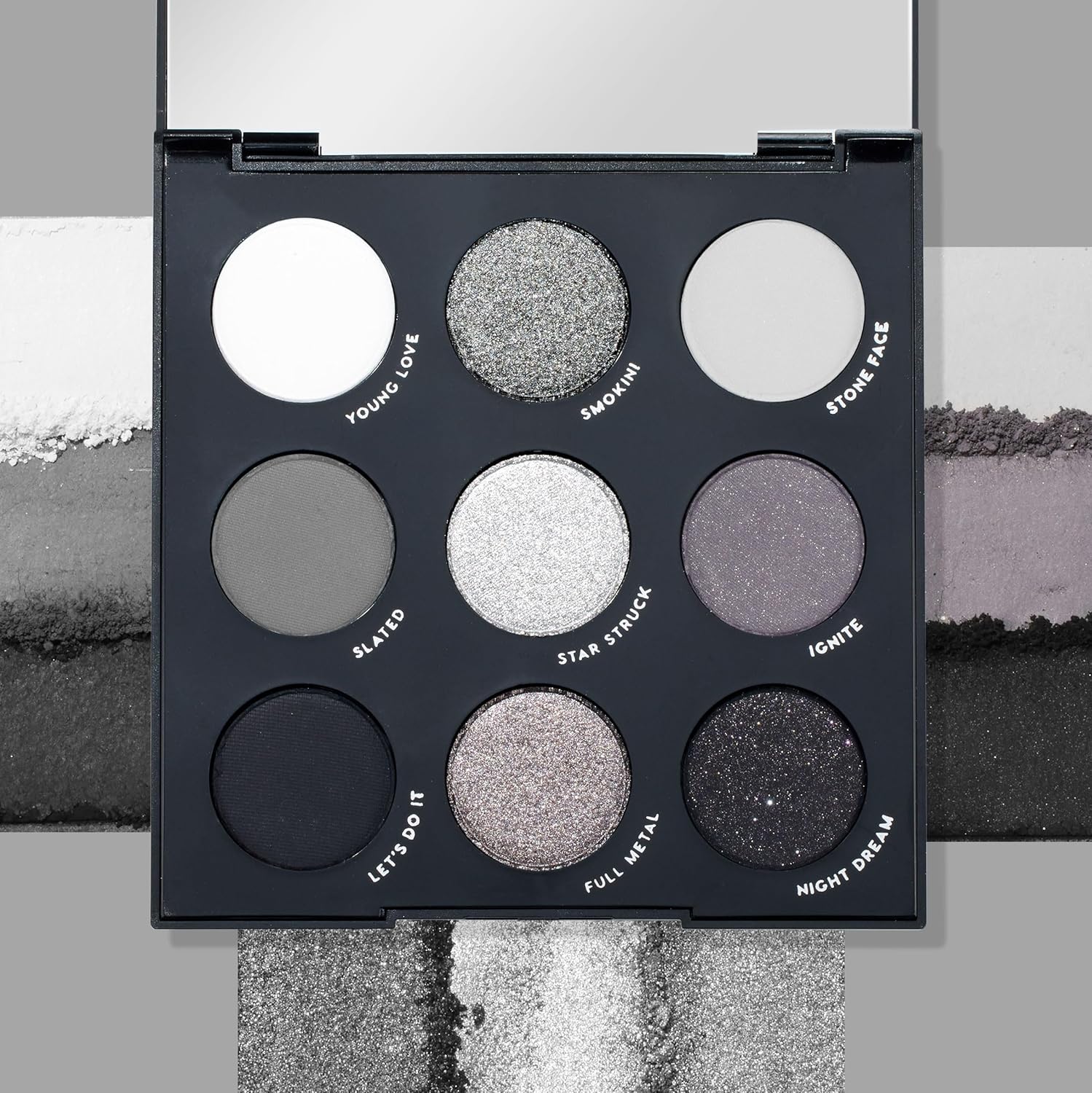 ColourPop Blowin' Smoke Eyeshadow Palette - Silver & Smokey Eye Eyeshadow Palette with Metallic & Matte Finishes - High-Pigment Eye Makeup with Long-Wearing Formula (0.3 oz) - Image 4