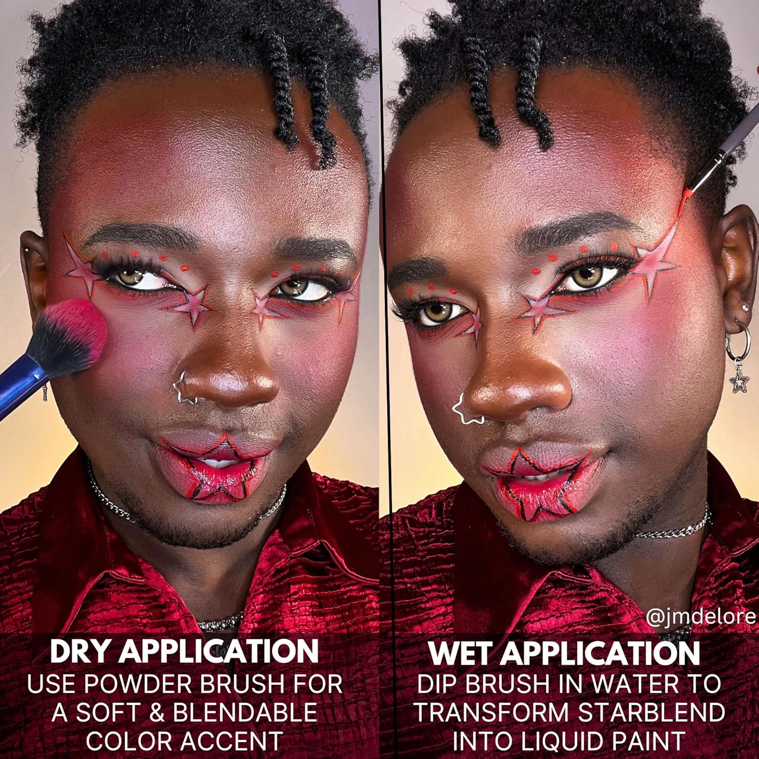 Mehron Makeup StarBlend Cake Makeup | Wet/Dry Pressed Powder | Powder Foundation | Purple Face Paint & Body Paint 2 oz (56g) - Image 4