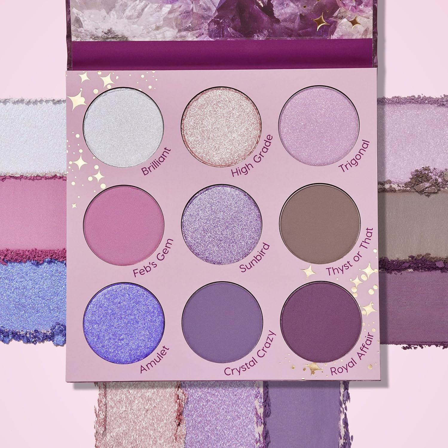 ColourPop All Amethyst Eyeshadow Palette - Metallic Opalescent with Duo Chrome Finishes - High-Pigment Eye Makeup with a Long-Wearing Formula (0.3 oz) - Image 2