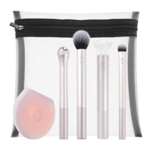 Real Techniques Limited Edition Me Time Makeup Brush and Skin Care, 6 Piece Valentine’s Day Gift Set, Perfect For Wife, Spouse, Girlfriend, Significant Other, or Daughter