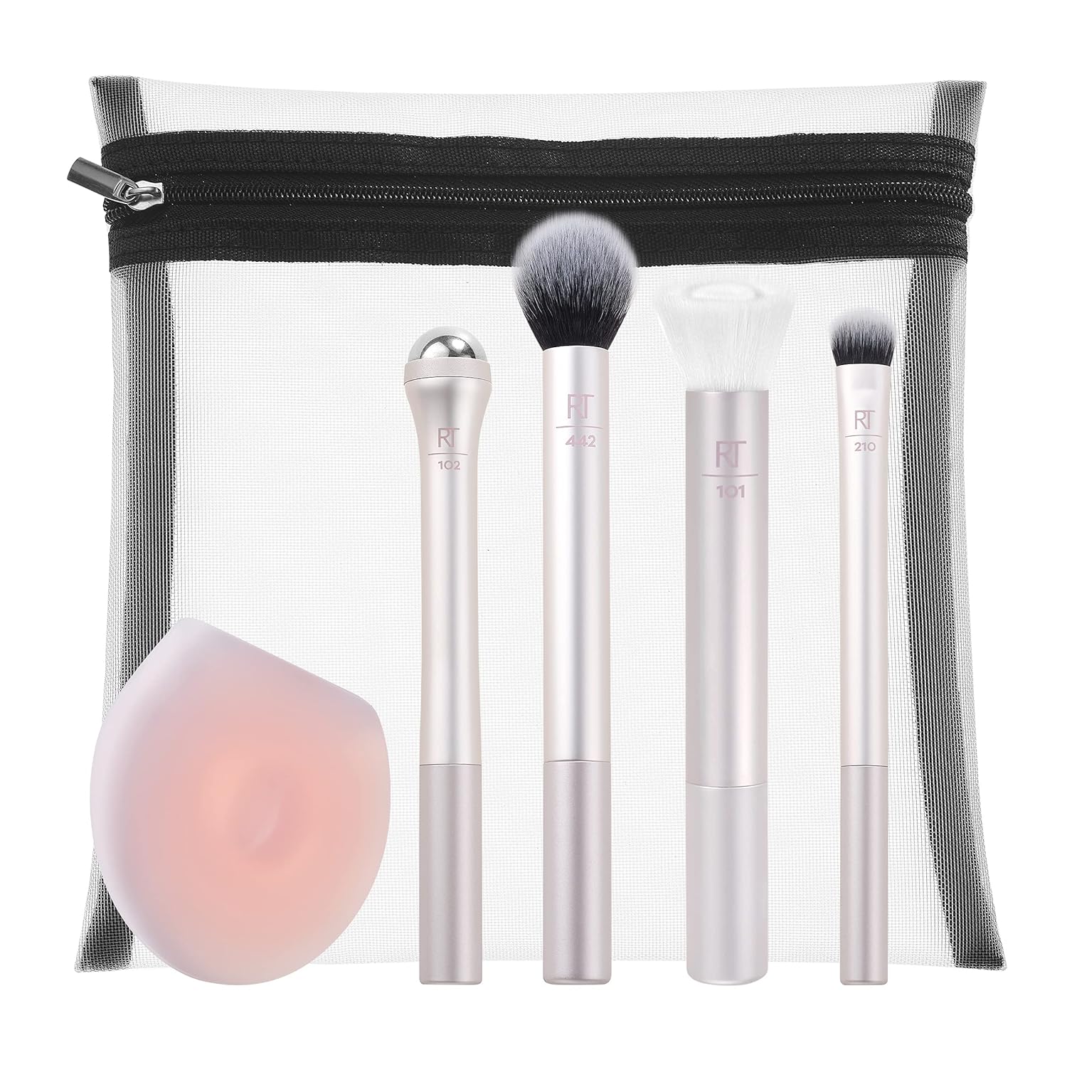 Real Techniques Limited Edition Me Time Makeup Brush and Skin Care, 6 Piece Valentine’s Day Gift Set, Perfect For Wife, Spouse, Girlfriend, Significant Other, or Daughter