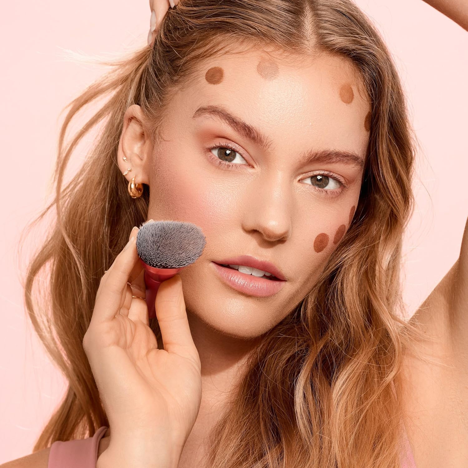 Real Techniques Snatch + Sculpt Contour Makeup Brush, For Liquid & Cream Contour & Bronzer, Flat Top & Oval Head For Blending & Buffing, Dense, Synthetic Bristles, Vegan & Cruelty Free, 1 Count - Image 6