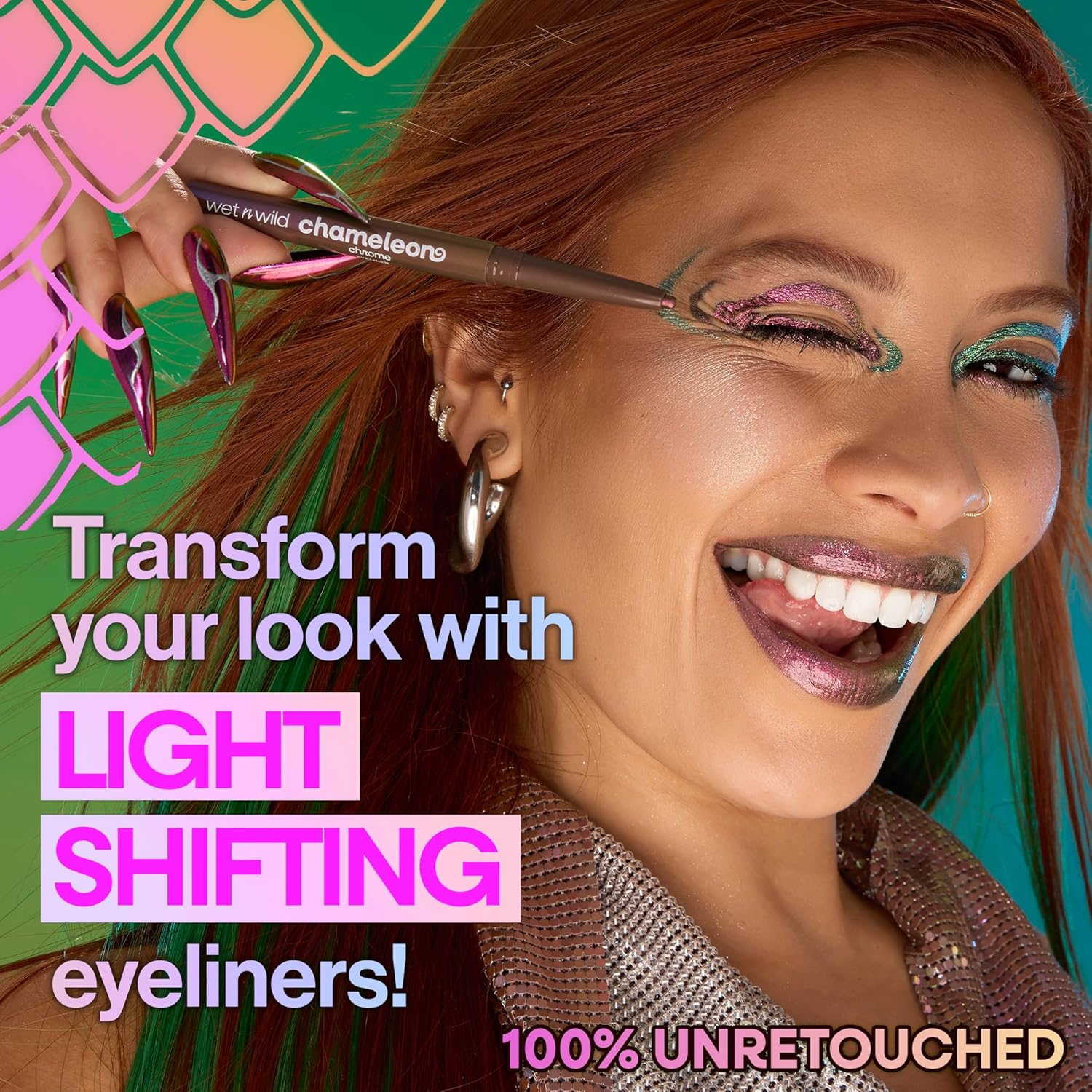 wet n wild Chameleon Chrome Eyeliner, Waterproof and Smudge-Proof, Multichrome Color Shift, Long-Lasting 18-Hour Wear, Cruelty-Free & Vegan - Electric Prism - Image 2