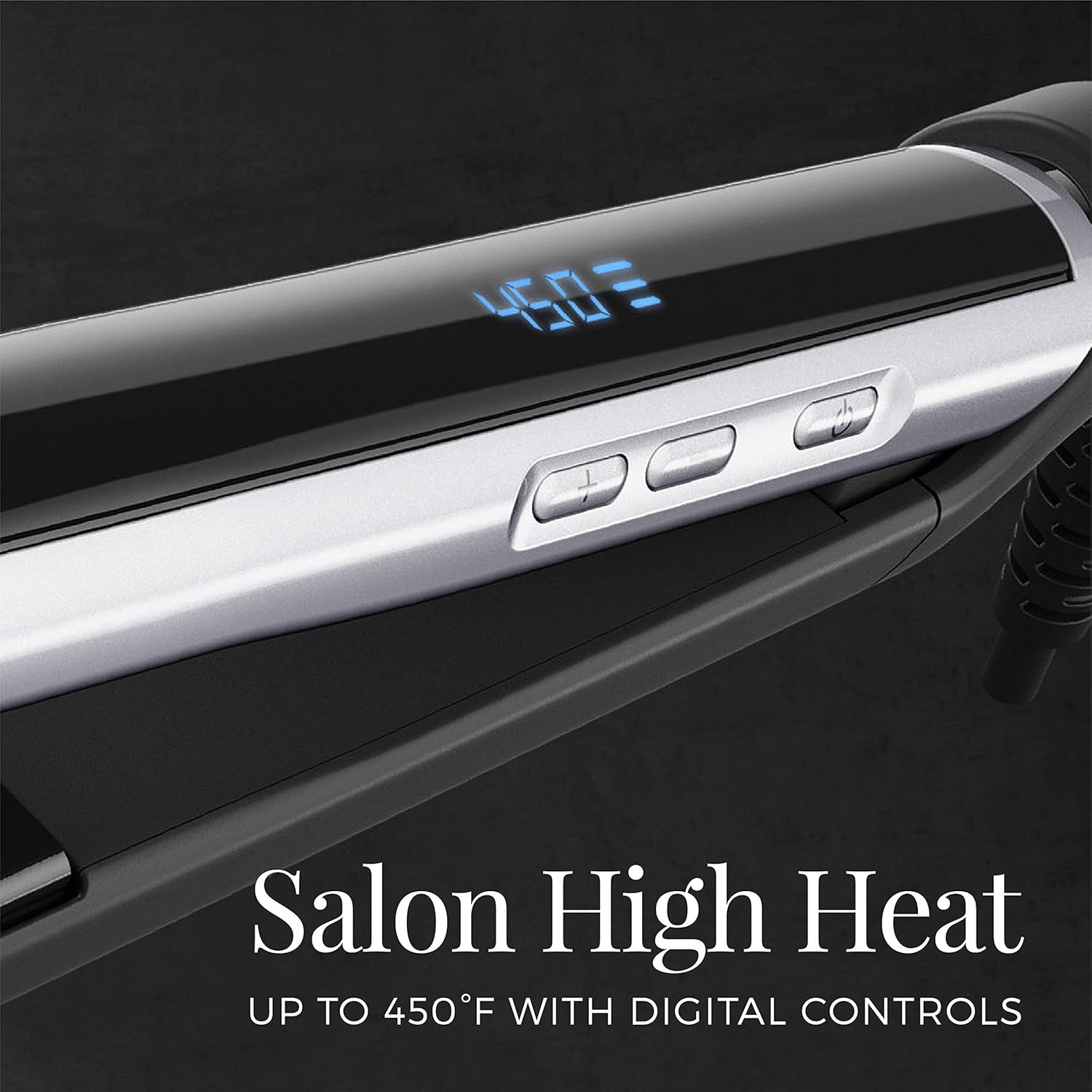 Remington Pearl Pro Ceramic Flat Iron Hair Straightener, 1-inch Floating Plates, Fast 30 Second Heat up, Black & White - Image 2