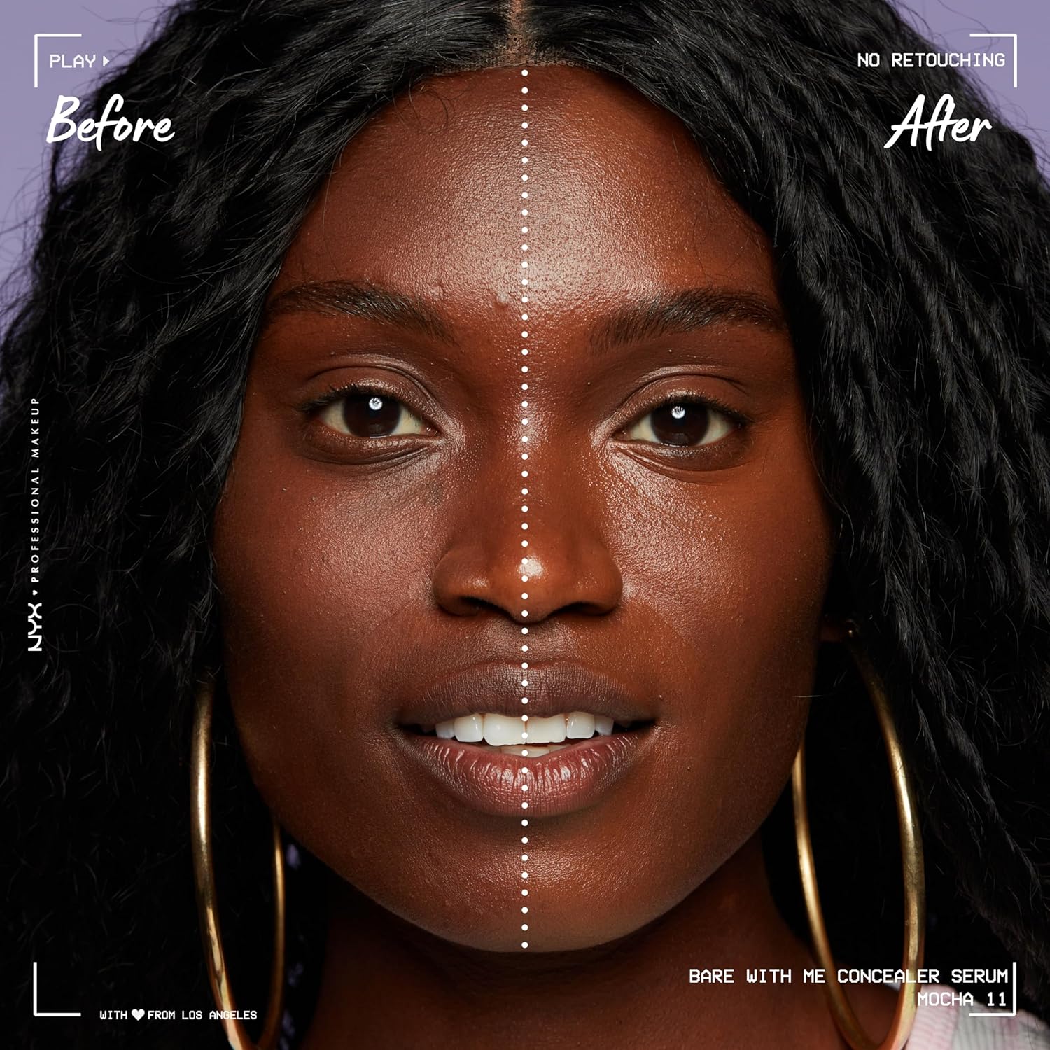 NYX PROFESSIONAL MAKEUP Bare With Me Concealer Serum, Concealer Makeup For Up To 24Hr Hydration - Mocha - Image 3