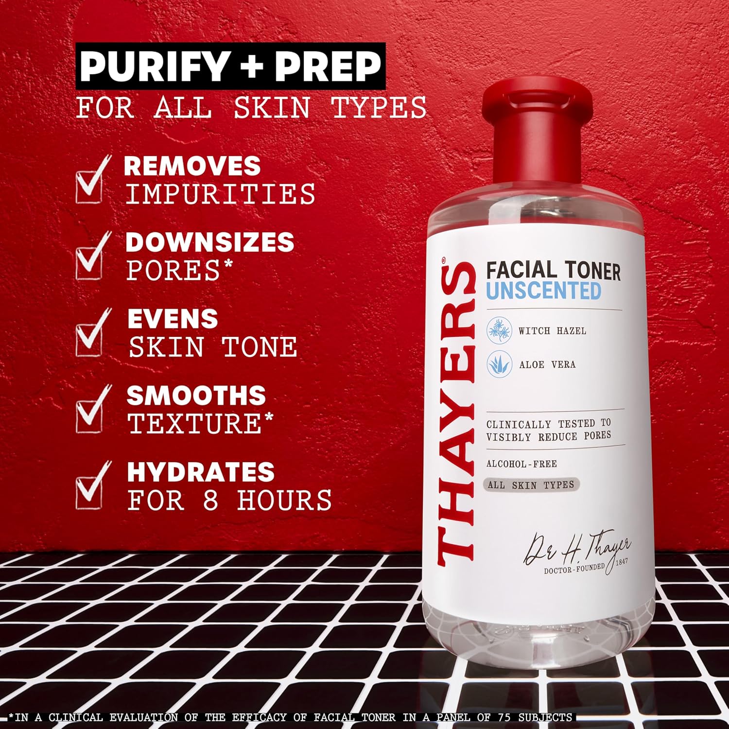 THAYERS Alcohol-Free, Hydrating, Unscented Witch Hazel Facial Toner with Aloe Vera Formula, Vegan, Dermatologist Tested and Recommended, 12 Oz (Packaging May Vary) - Image 3