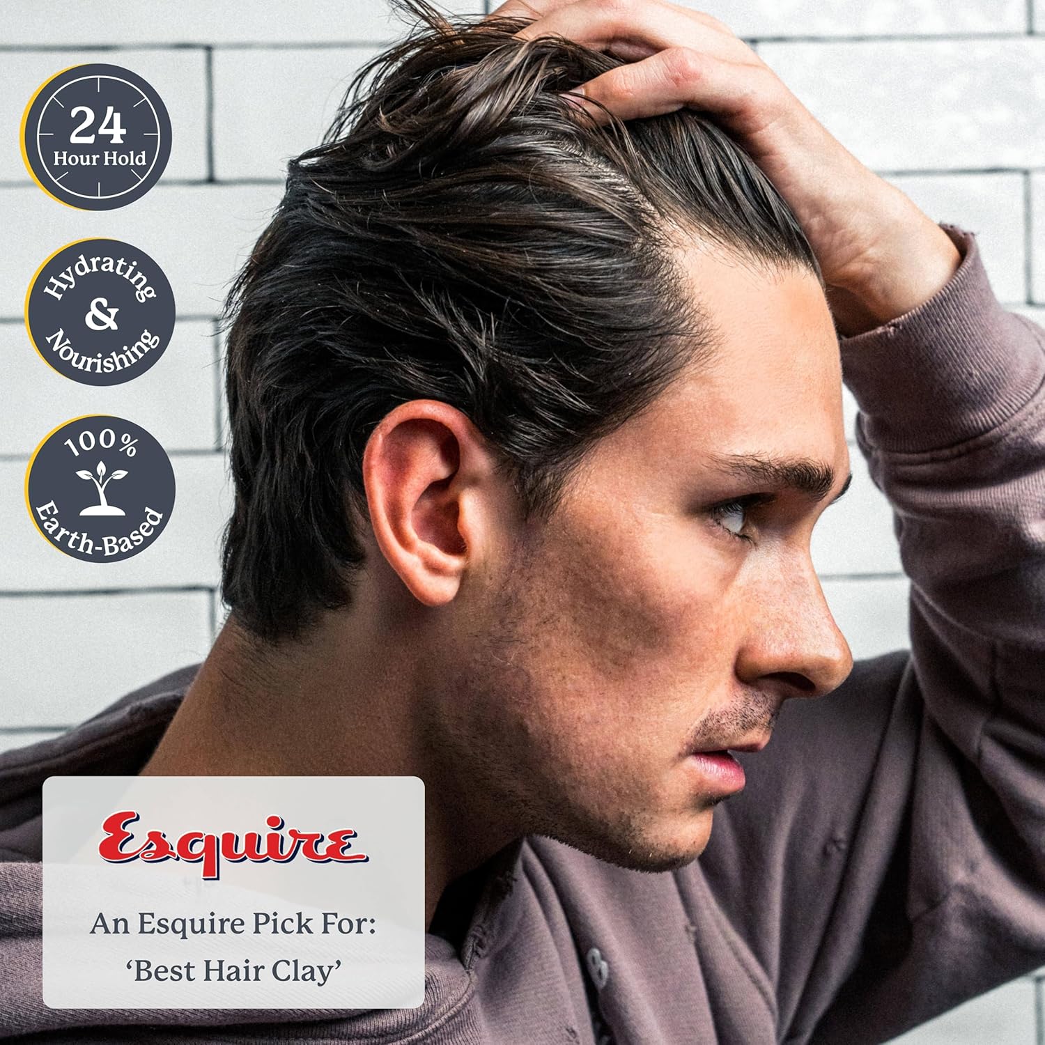 Highland Glacial Hair Clay Pomade - Award winning hair styling clay for men and women made with 100% all natural and organic ingredients that promote hair and scalp health. Low shine, Medium Hold. - Image 3