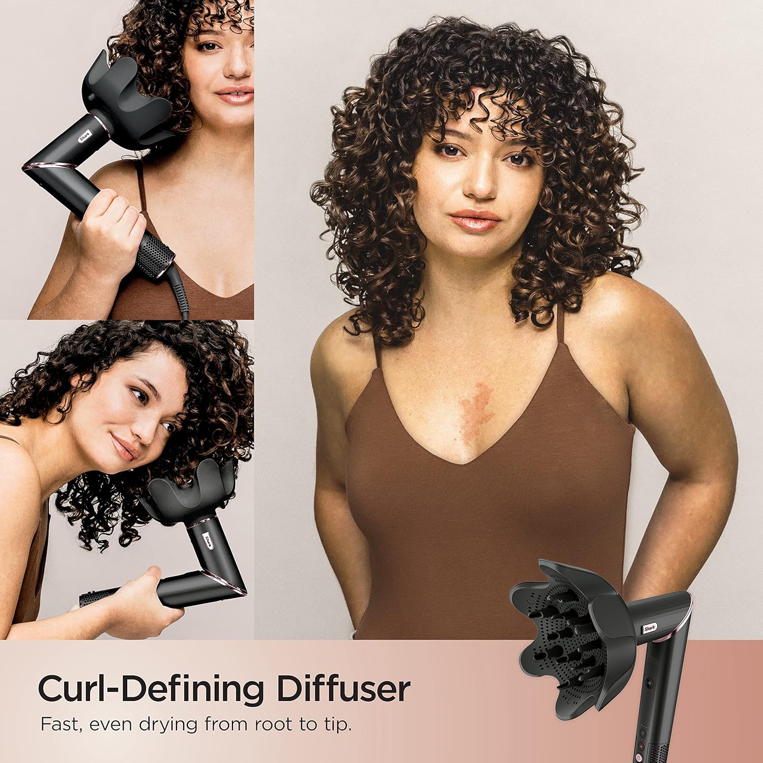 Shark FlexStyle Hair Dryer & Powerful Styling System with 6-Piece Hair Styling Tools, Paddle Brush, Curl-Defining Hair Diffuser, Auto-Wrap Curlers, Styling Concentrator, Oval Brush &, Black, HD440BK - Image 6