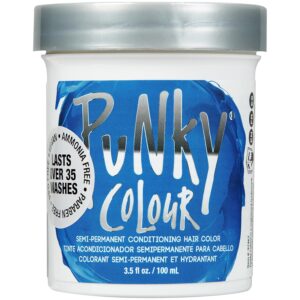 Punky Atlantic Blue Semi Permanent Conditioning Hair Color, Vegan, PPD and Paraben Free, lasts up to 35 washes, 3.5oz