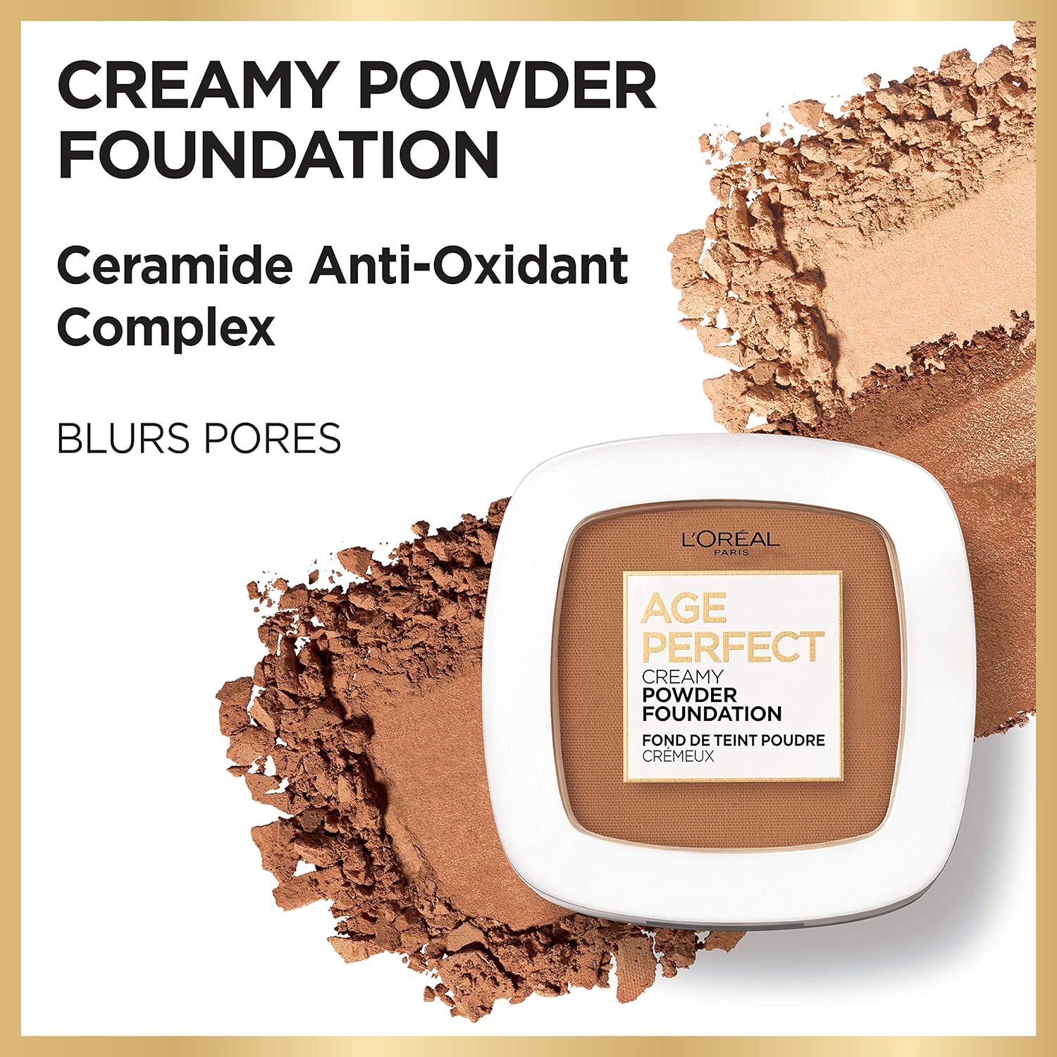 L'Oreal Paris Age Perfect Creamy Powder Foundation Compact, 355 Cappuccino, 0.31 oz. - Image 3