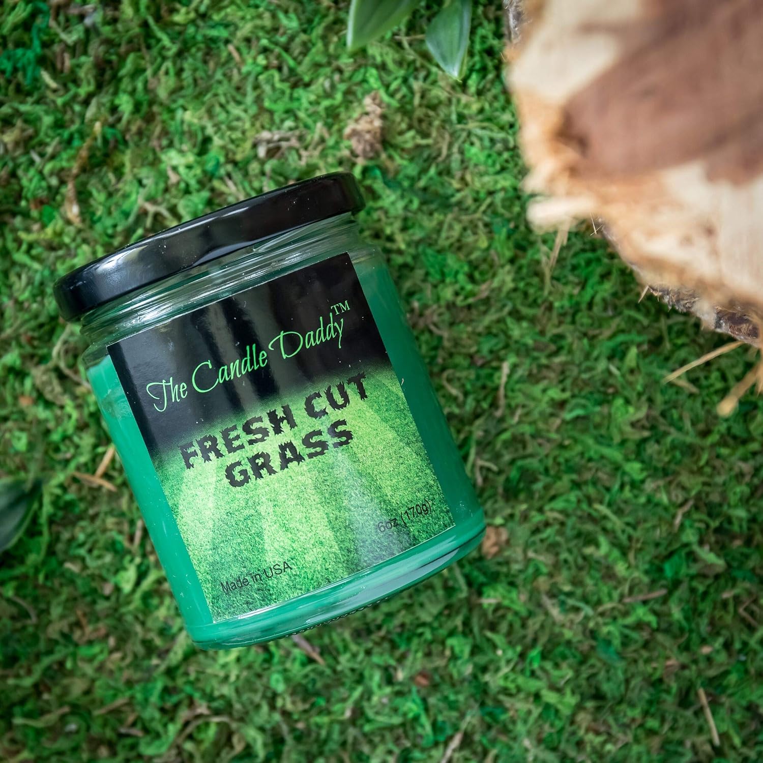 Fresh Cut Grass Candle- 6 oz jar Candle- up to 40 Hour Burn time - Image 2