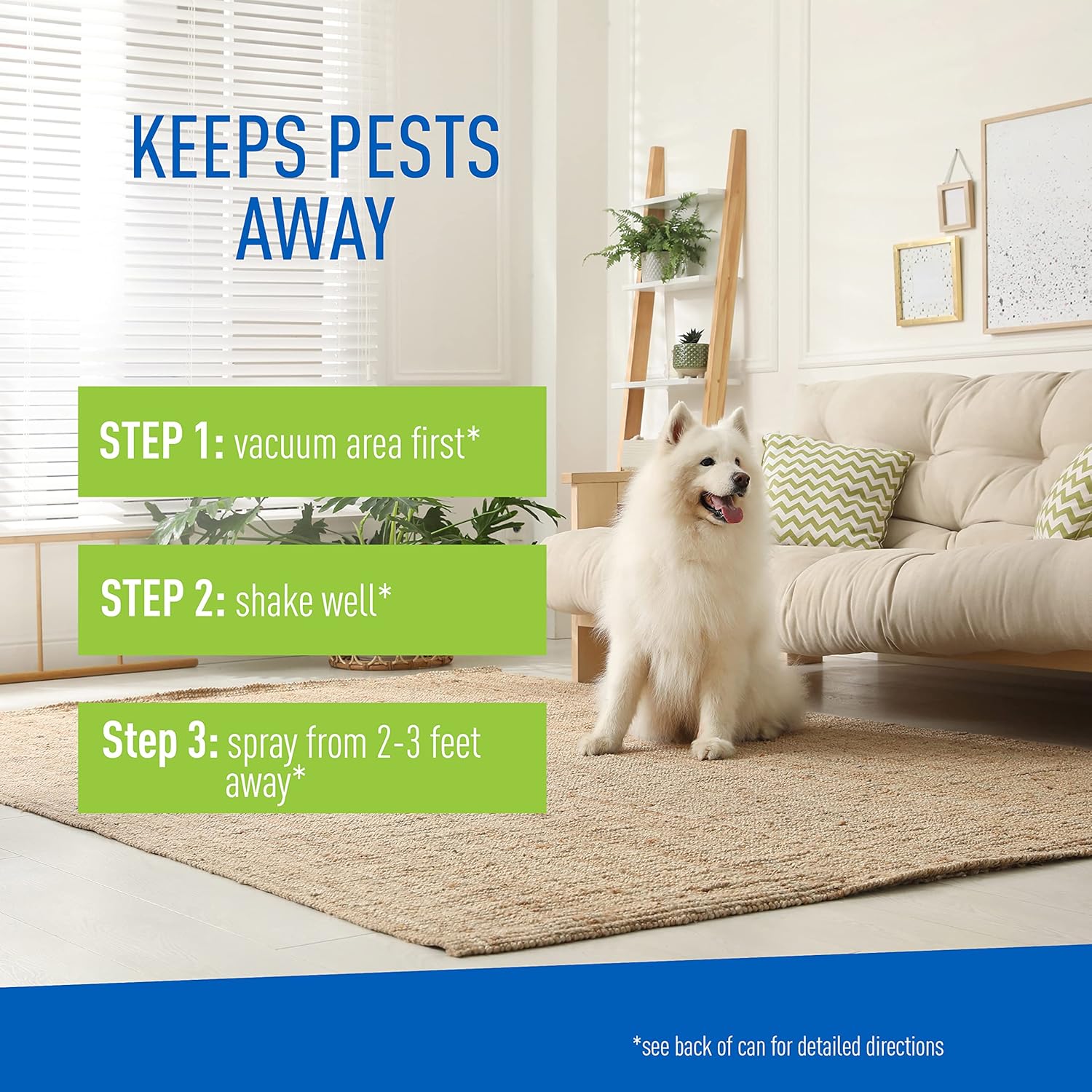 Plus Flea & Tick Carpet Spray, Kills Fleas, Flea Eggs, Flea Larvae, Ticks, Ants, Roaches, Spiders, Waterbugs & Many Other Listed Nuisance Pests In The Carpet, Treats Up to 2,000 Sq Ft, 16 Ounces - Image 4