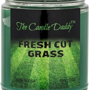 Fresh Cut Grass Candle- 6 oz jar Candle- up to 40 Hour Burn time